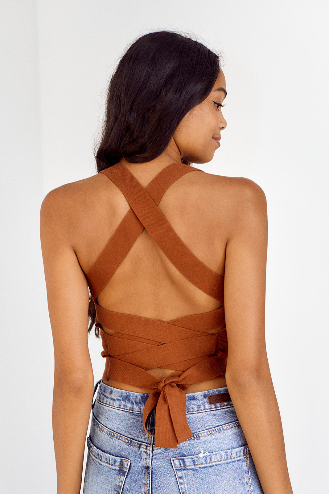 Siena Cropped Tie Back Top