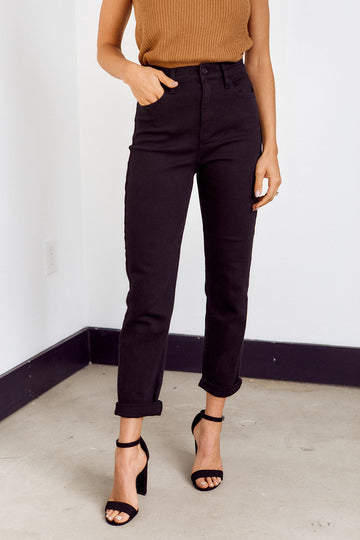 Torres Rolled Hem Mom Jean