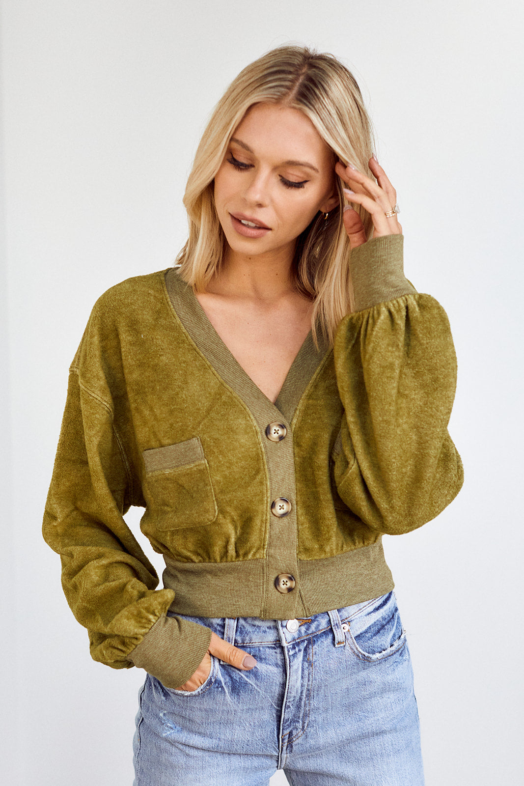 Sarah Light Fleece Cardigan
