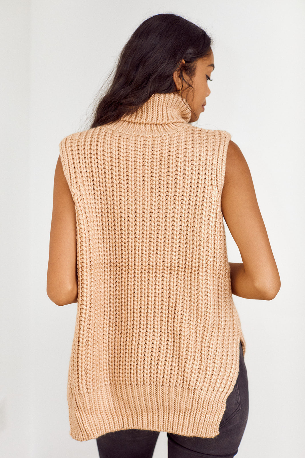 Nicci Sleeveless Turtleneck Sweater