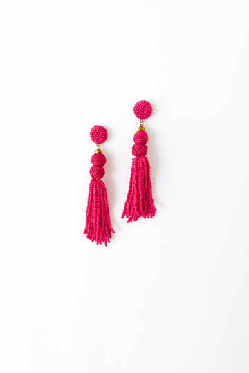 Julia Beaded Tassel Earrings