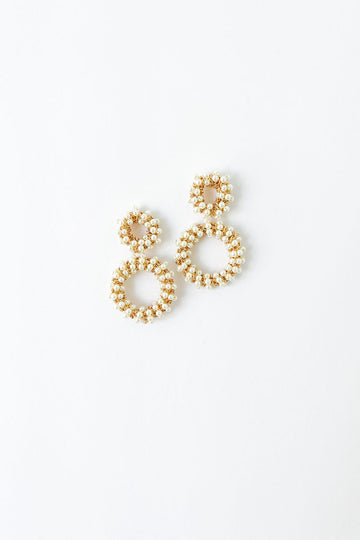Jesse Pearl Chain Wrapped Earrings