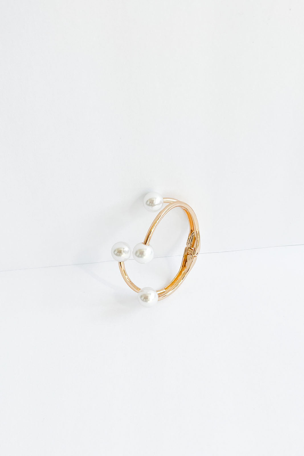 SALE - Maeve Hinged Pearl Cuff Bracelet