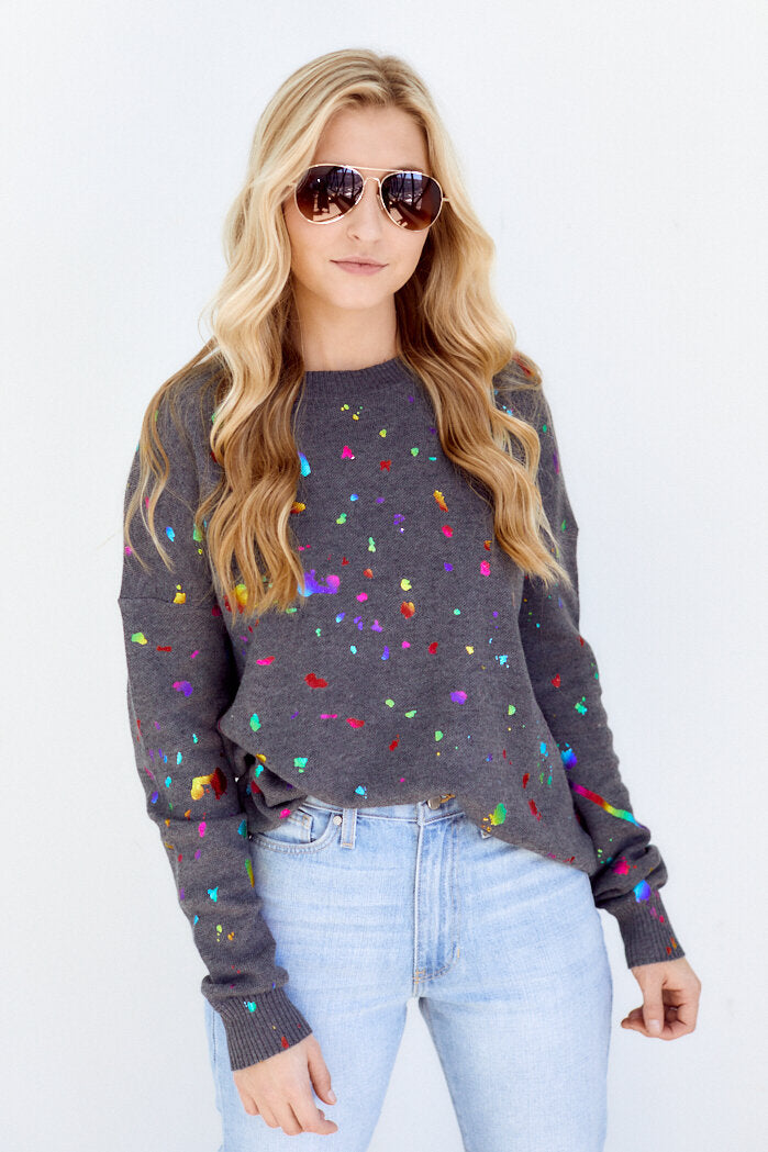 Micayla Paint Splatter Sweatshirt