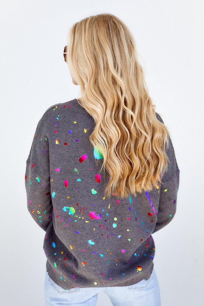 Micayla Paint Splatter Sweatshirt