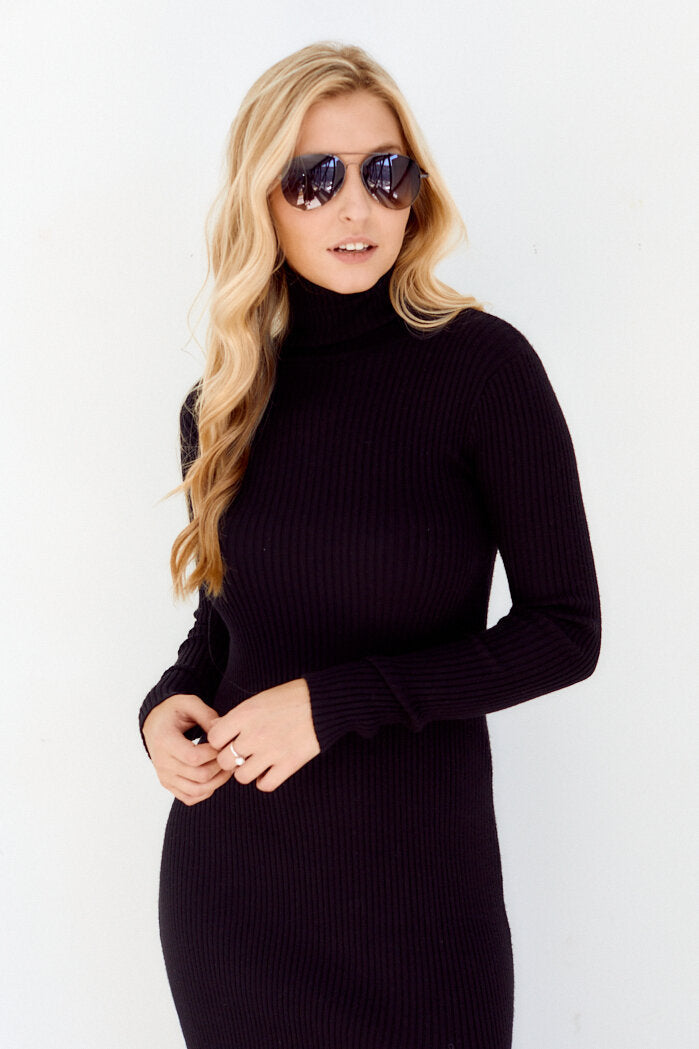 West Turtleneck Sweater Dress