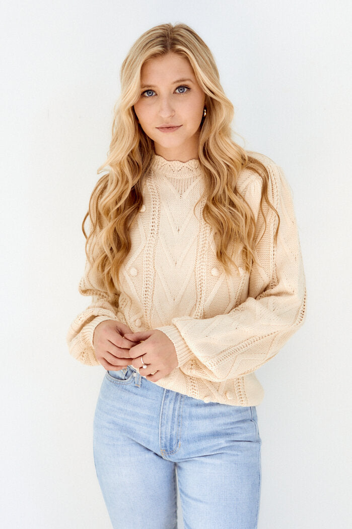 Saige Pom Detail Sweater