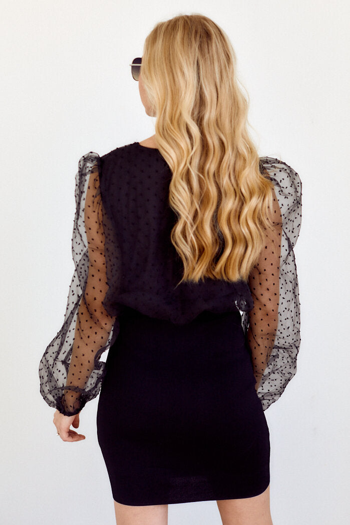 Cira Organza Detail Mini Dress