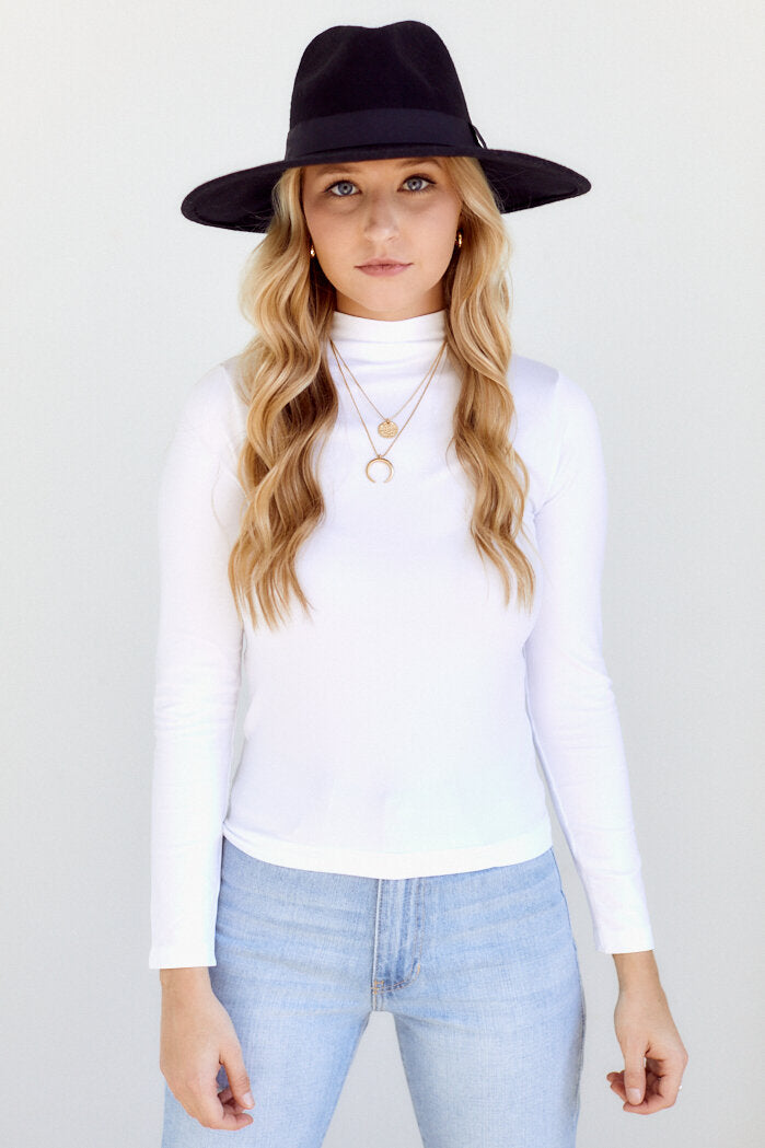 Brinley High Neck Long Sleeve Top