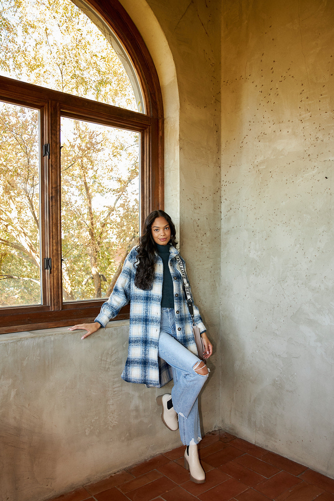 Jenny Plaid Oversized Jacket