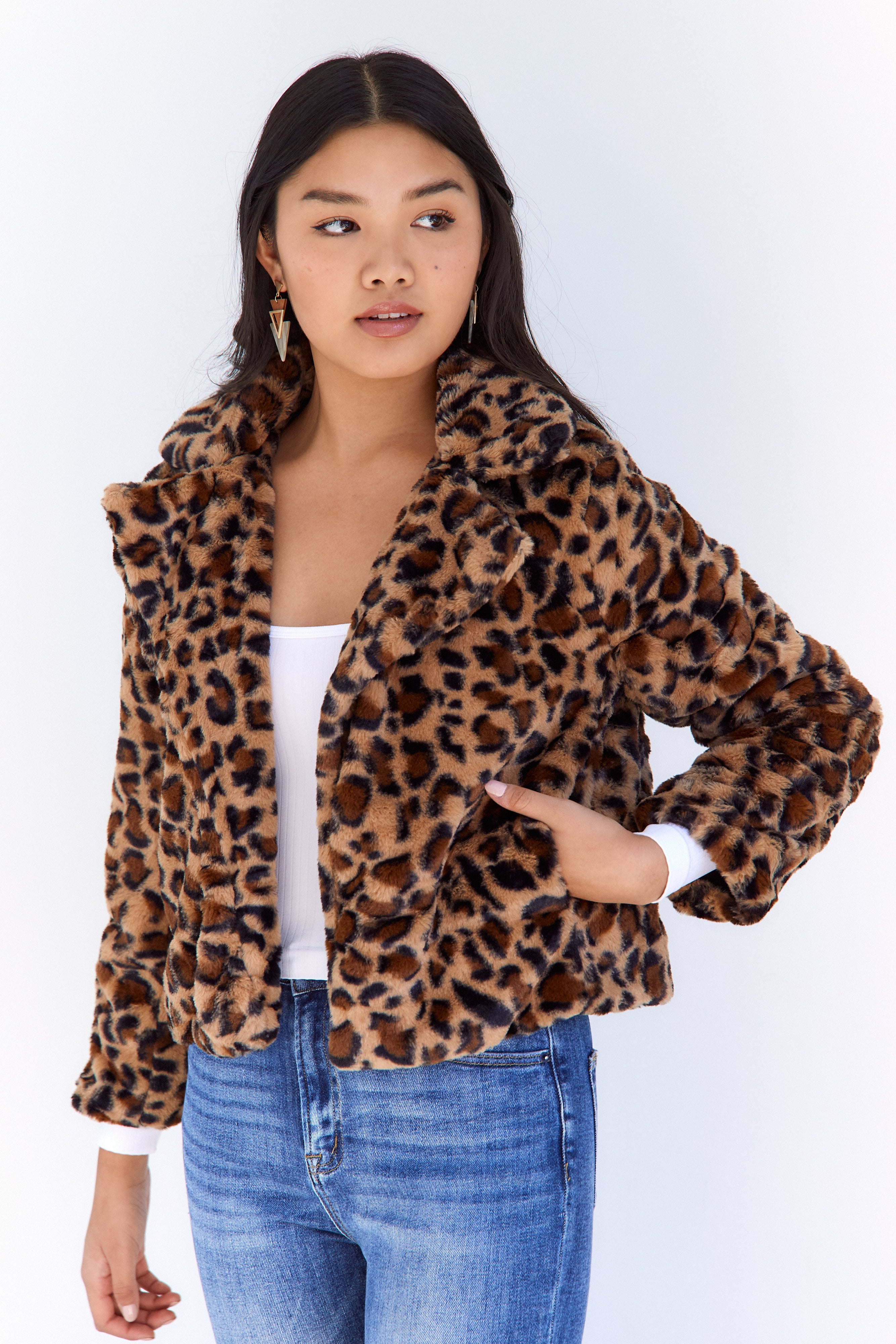 Asher Faux Fur Cheetah Coat