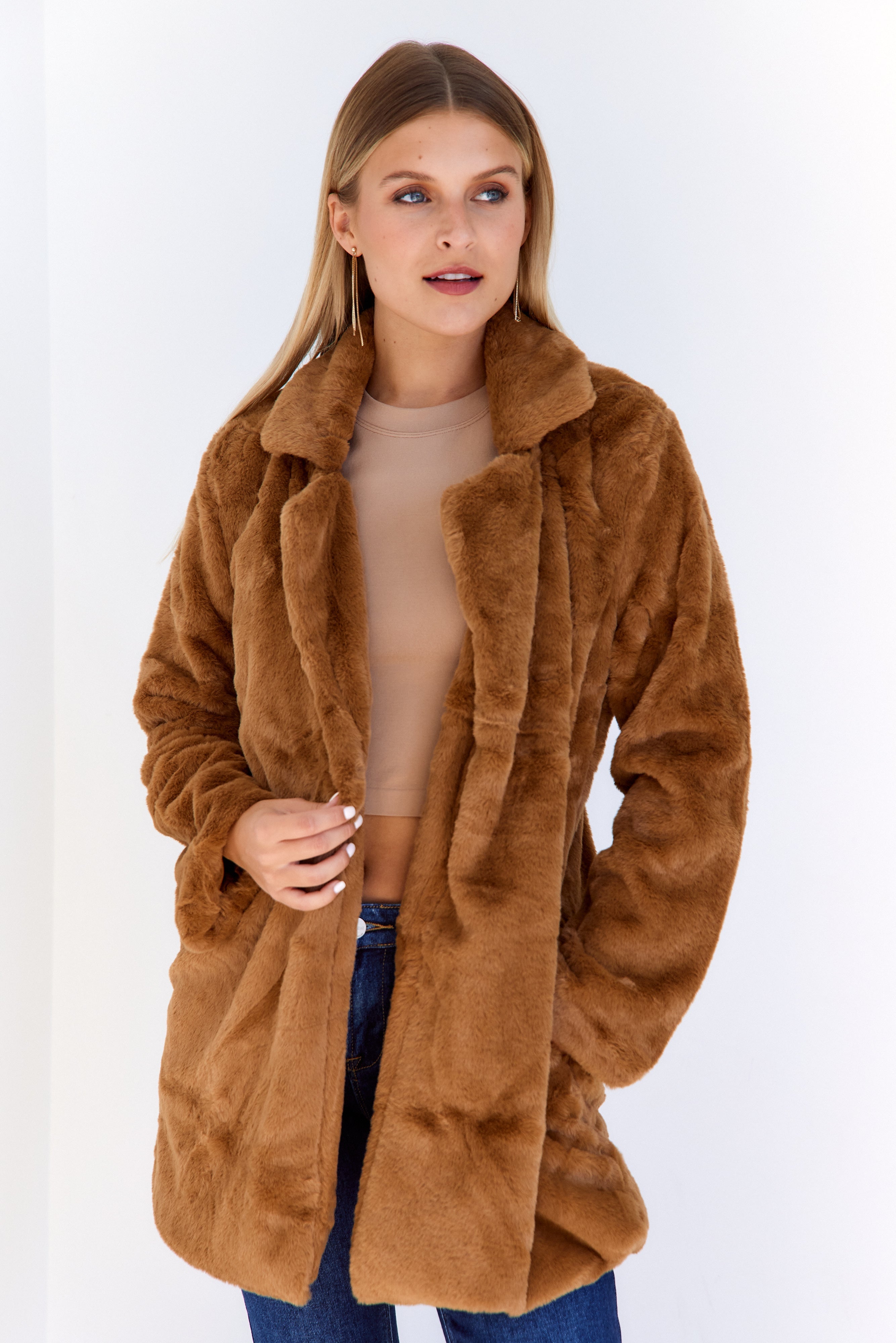Cierra Long Faux Fur Coat