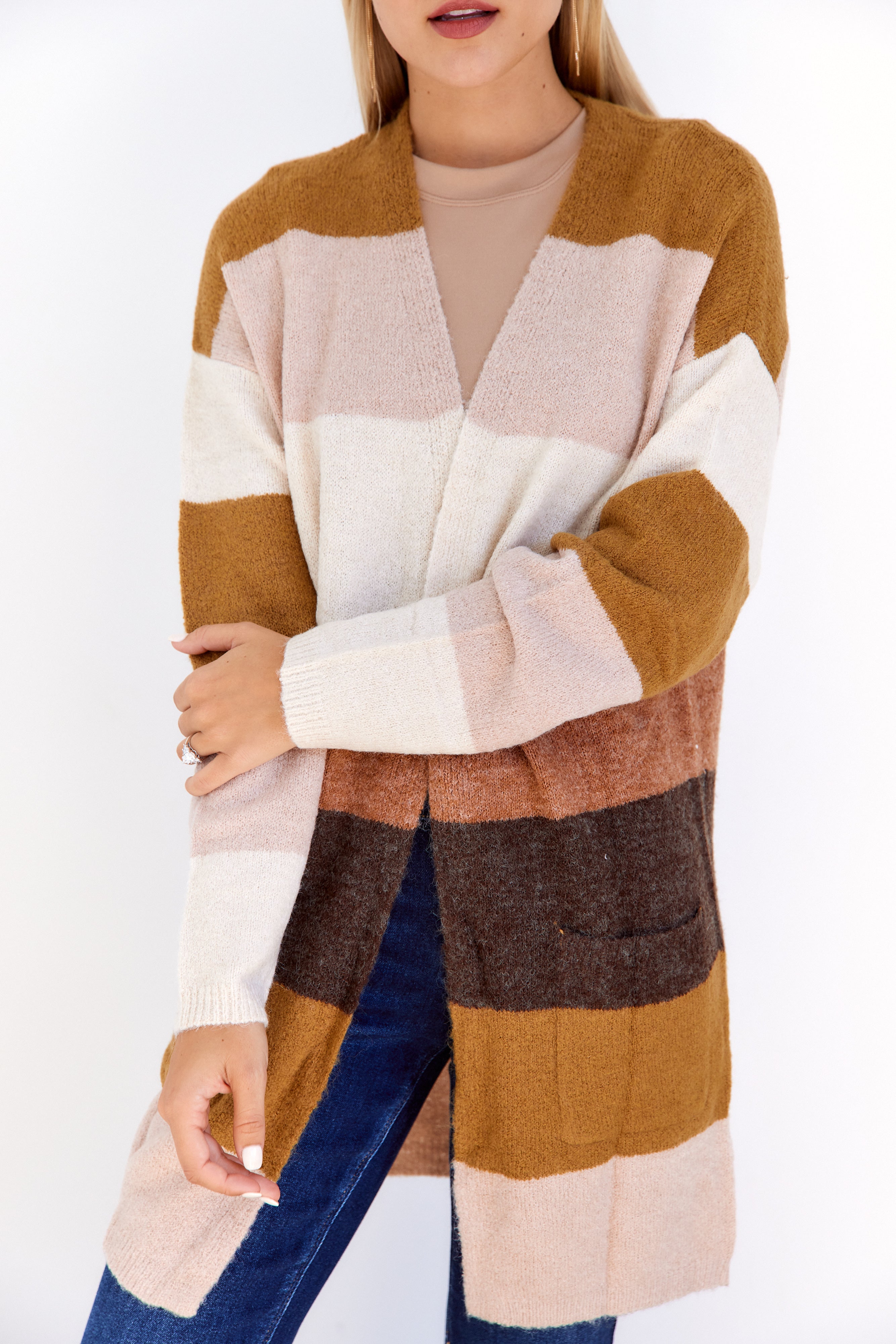 SALE - Mallory Striped Long Cardigan