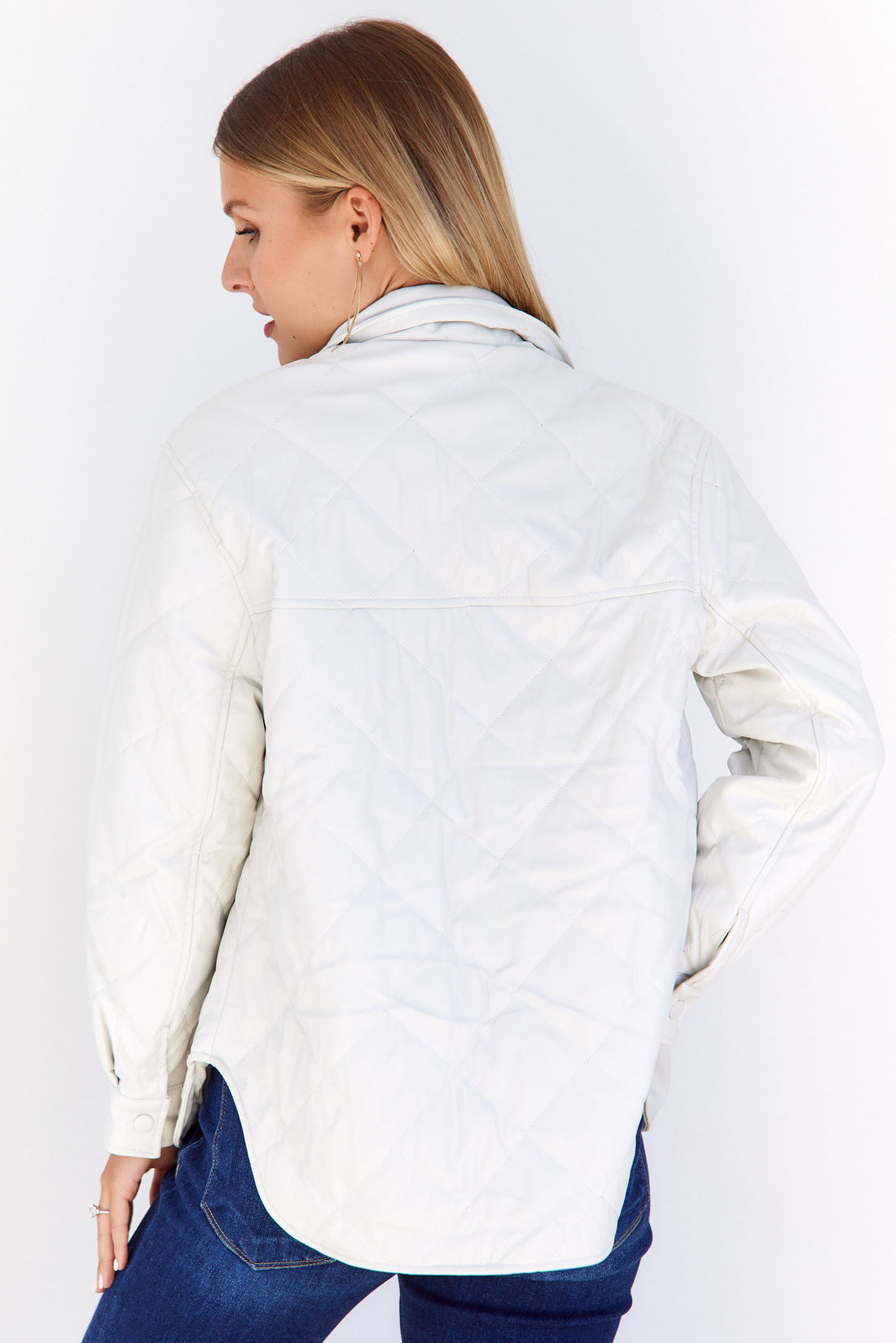 SALE - Bentley Leather Quilted Shacket
