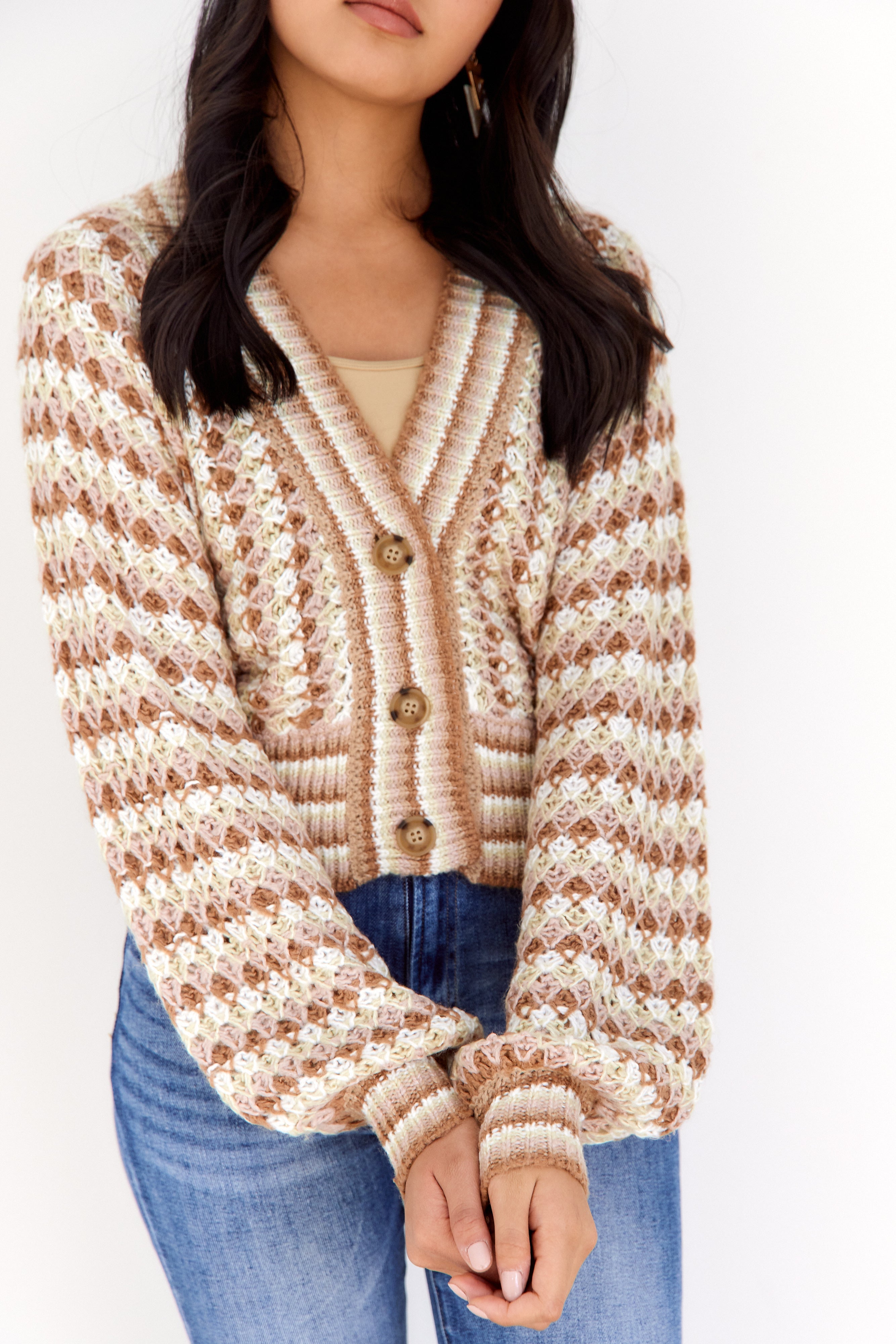 Suzanne Bubble Sleeve Cardigan