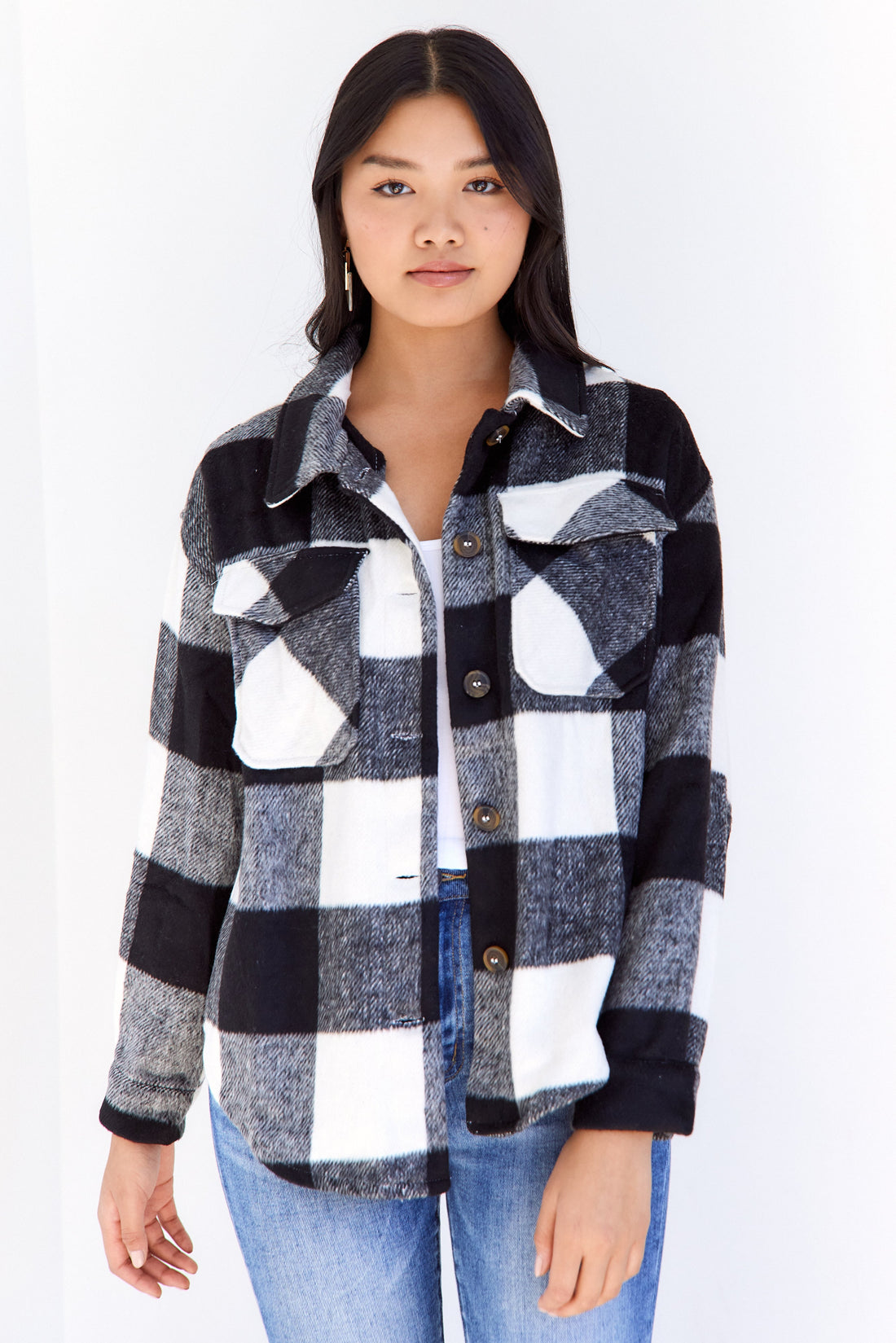 SALE - Kira Wooly Plaid Shacket
