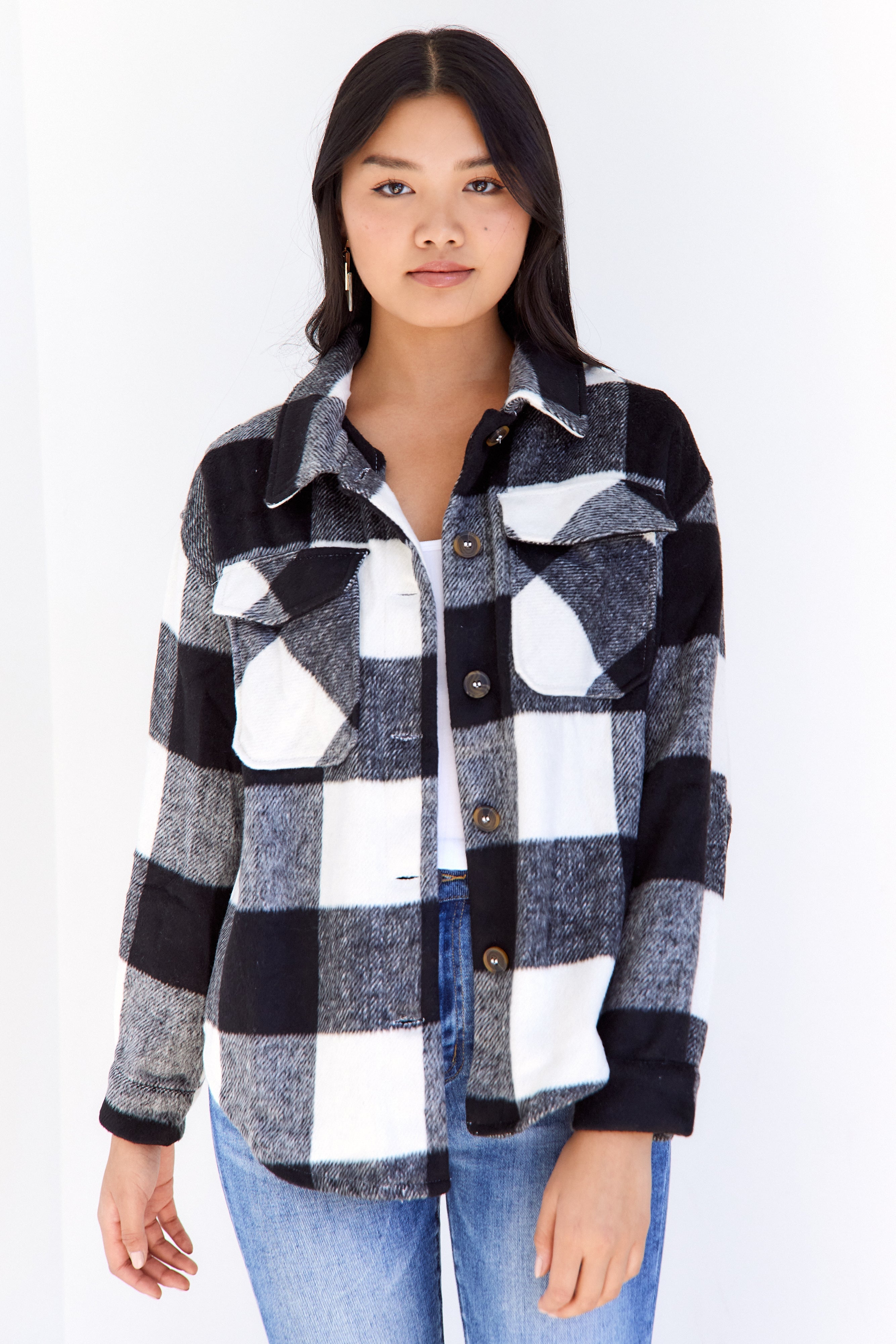 SALE - Kira Wooly Plaid Shacket