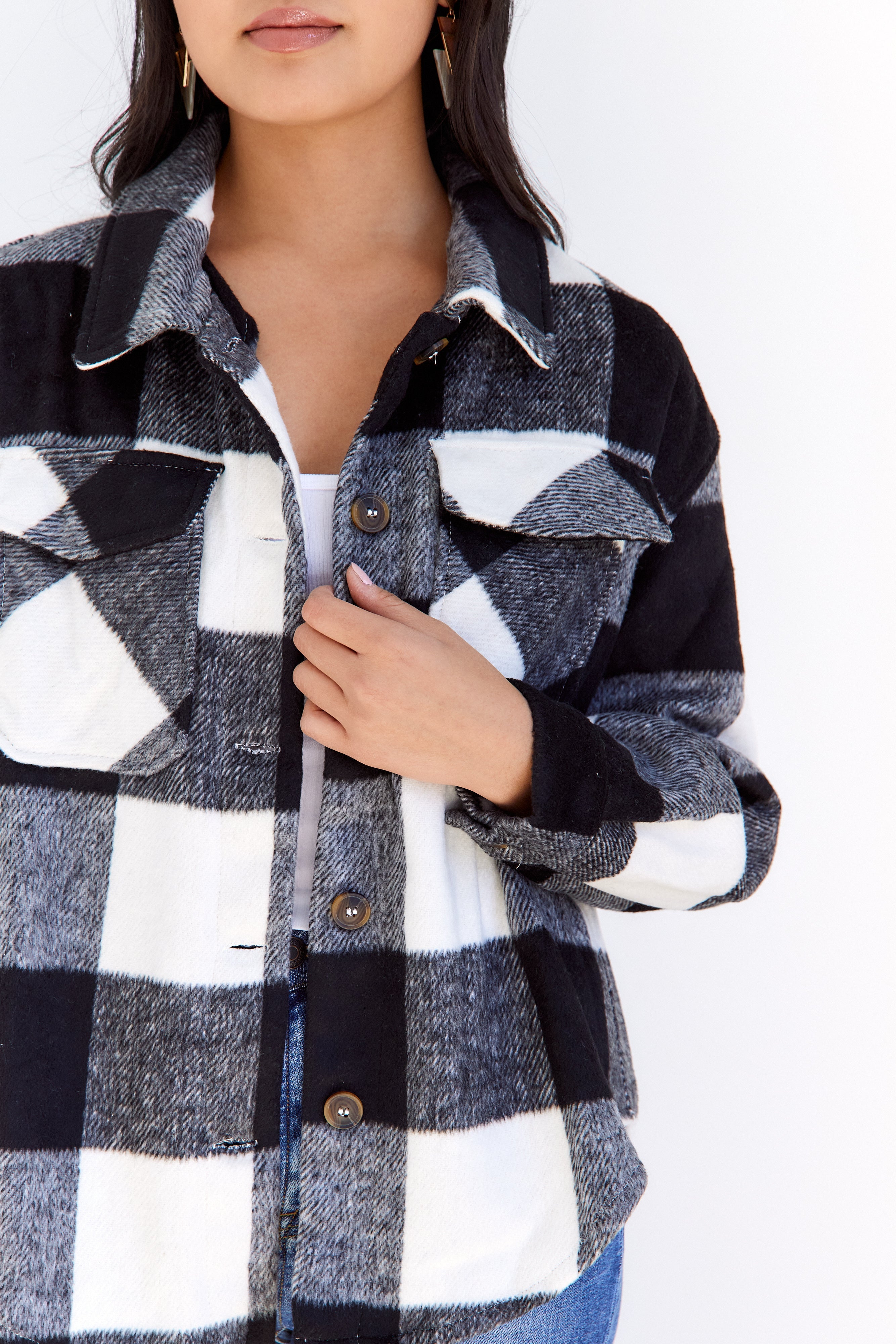 SALE - Kira Wooly Plaid Shacket