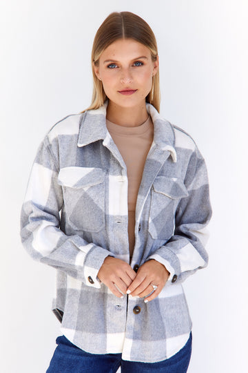SALE - Kira Wooly Plaid Shacket