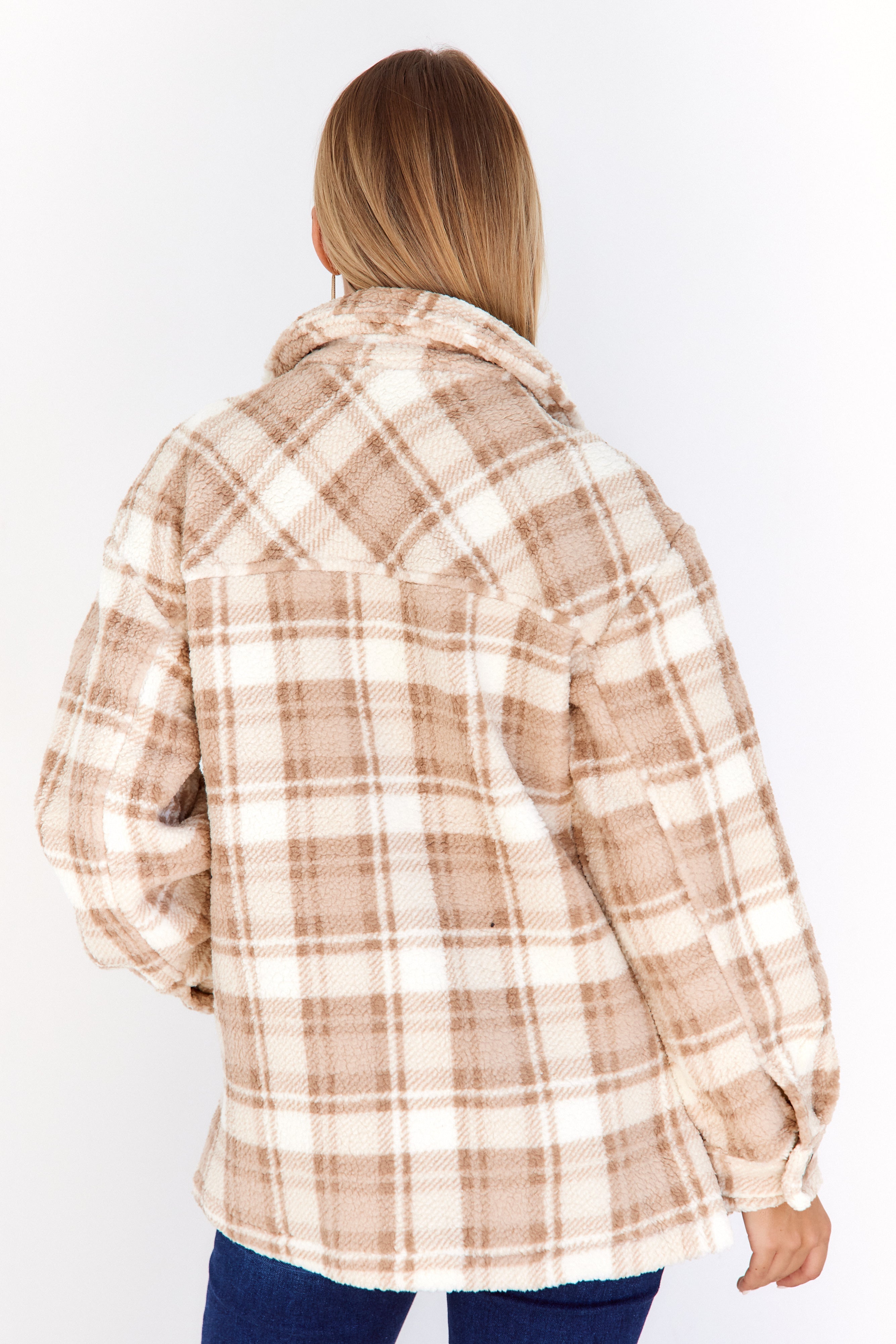 Nikki Fuzzy Plaid Shacket