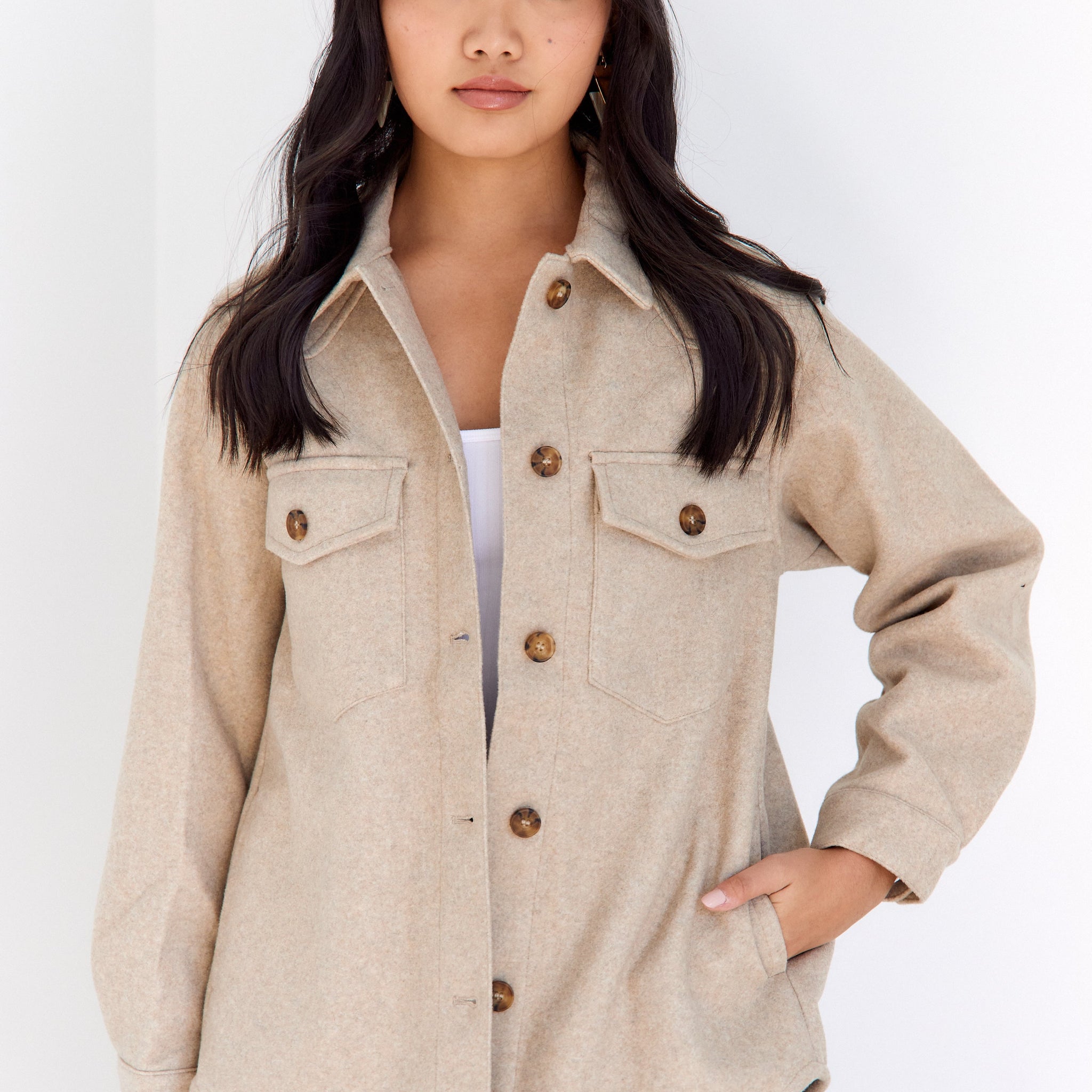 Winsley Button Front Fleece Shacket