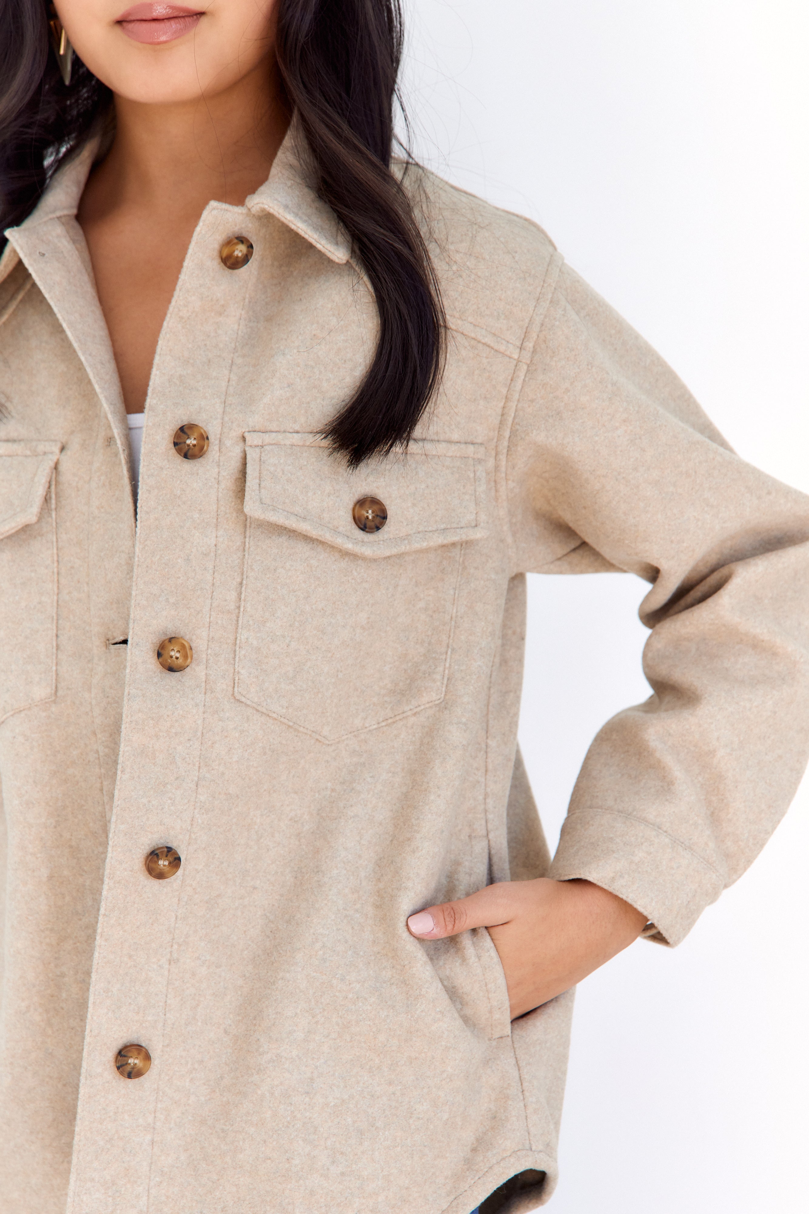 Winsley Button Front Fleece Shacket