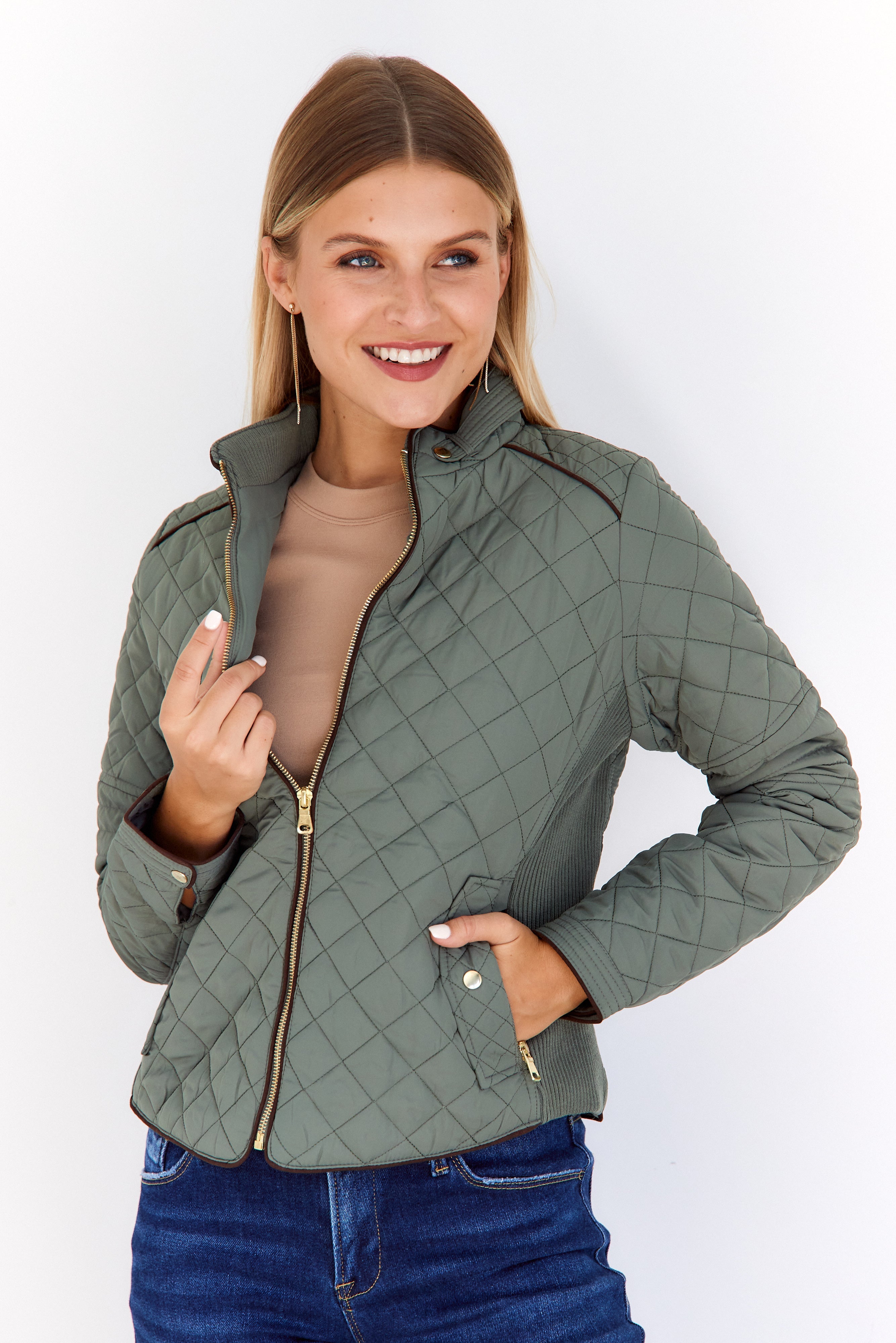 Riley Quilted Zip Jacket