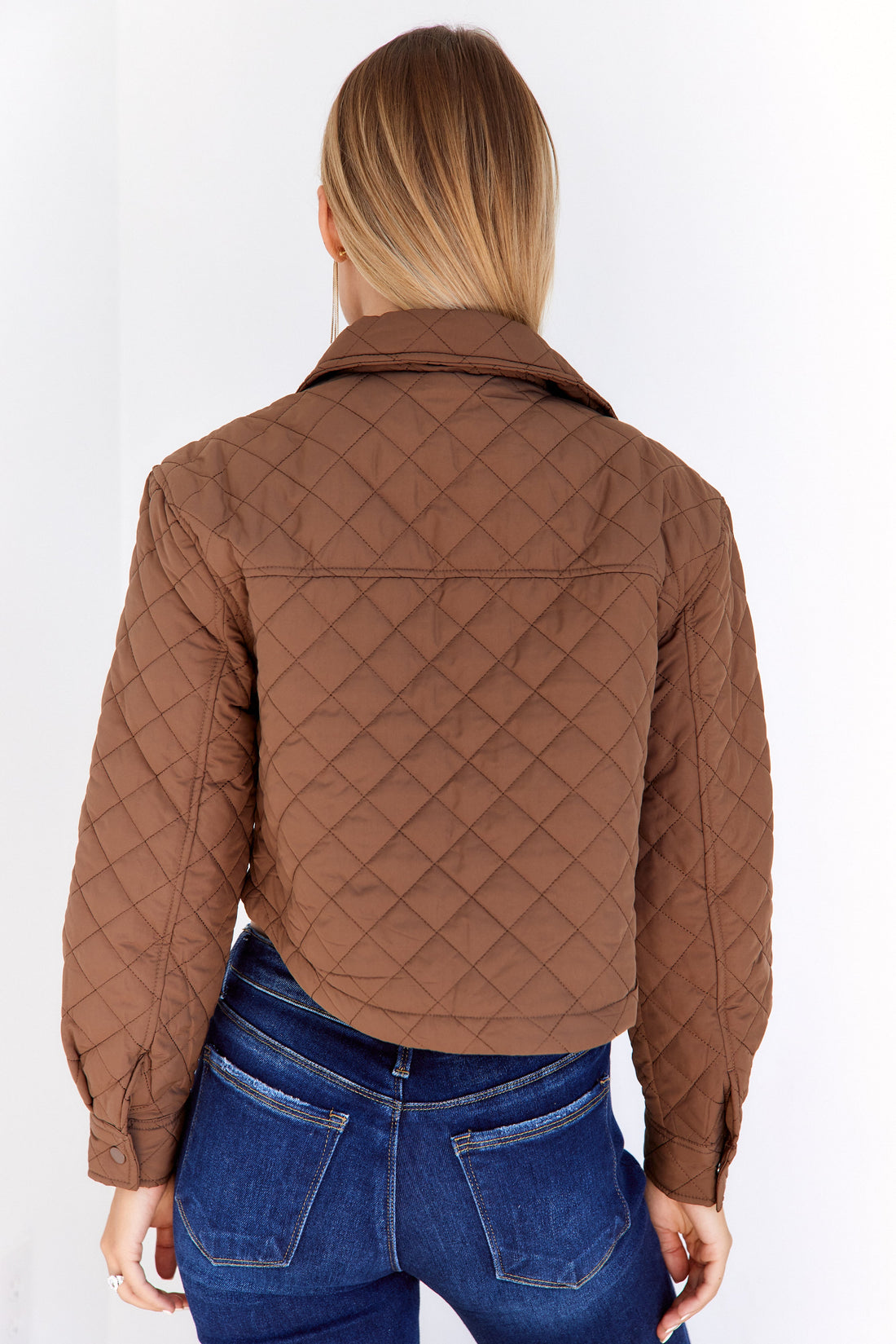 SALE - Jamie Cropped Quilted Shacket