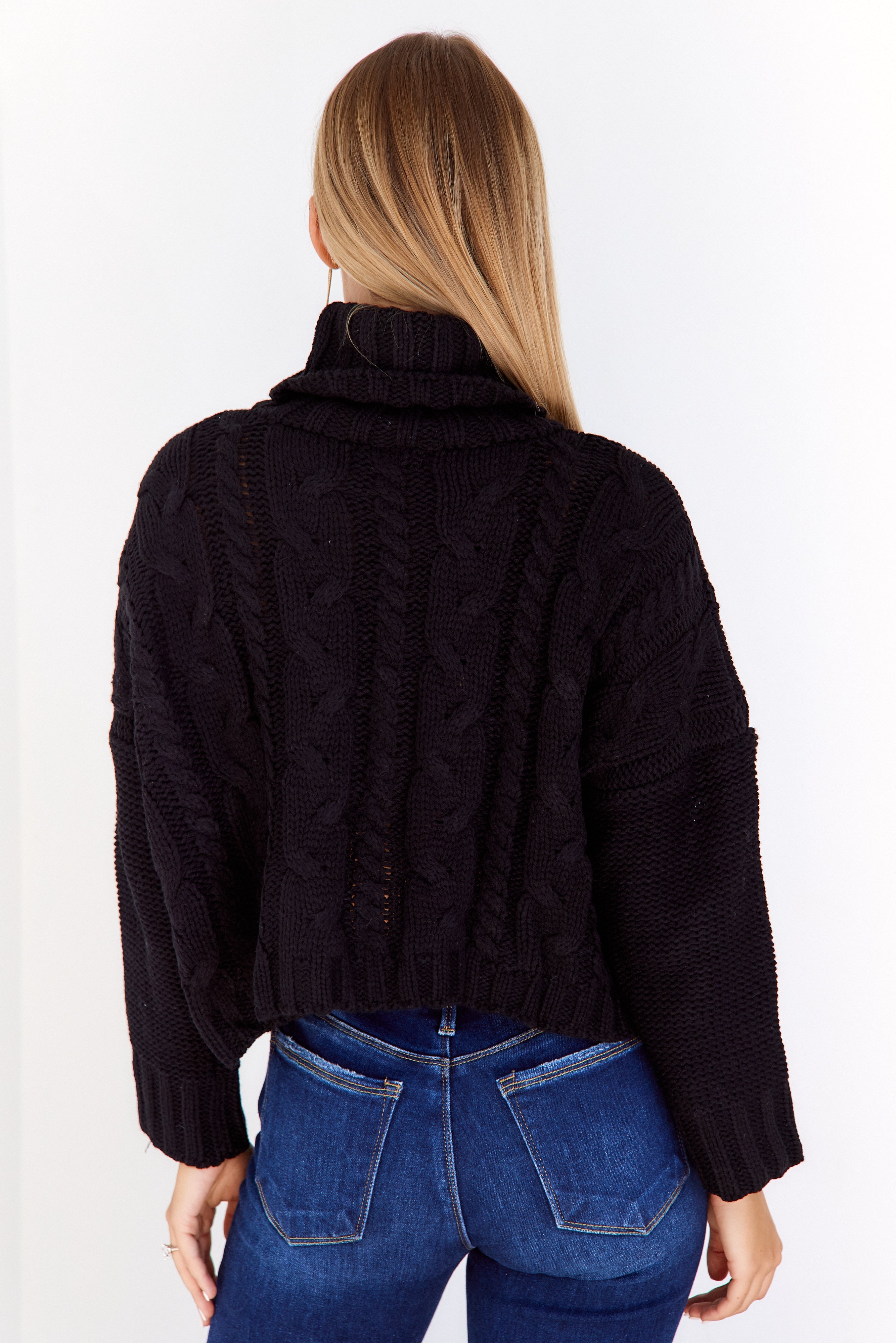 Sonora Cableknit Turtle Neck Sweater