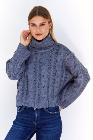Sonora Cableknit Turtle Neck Sweater