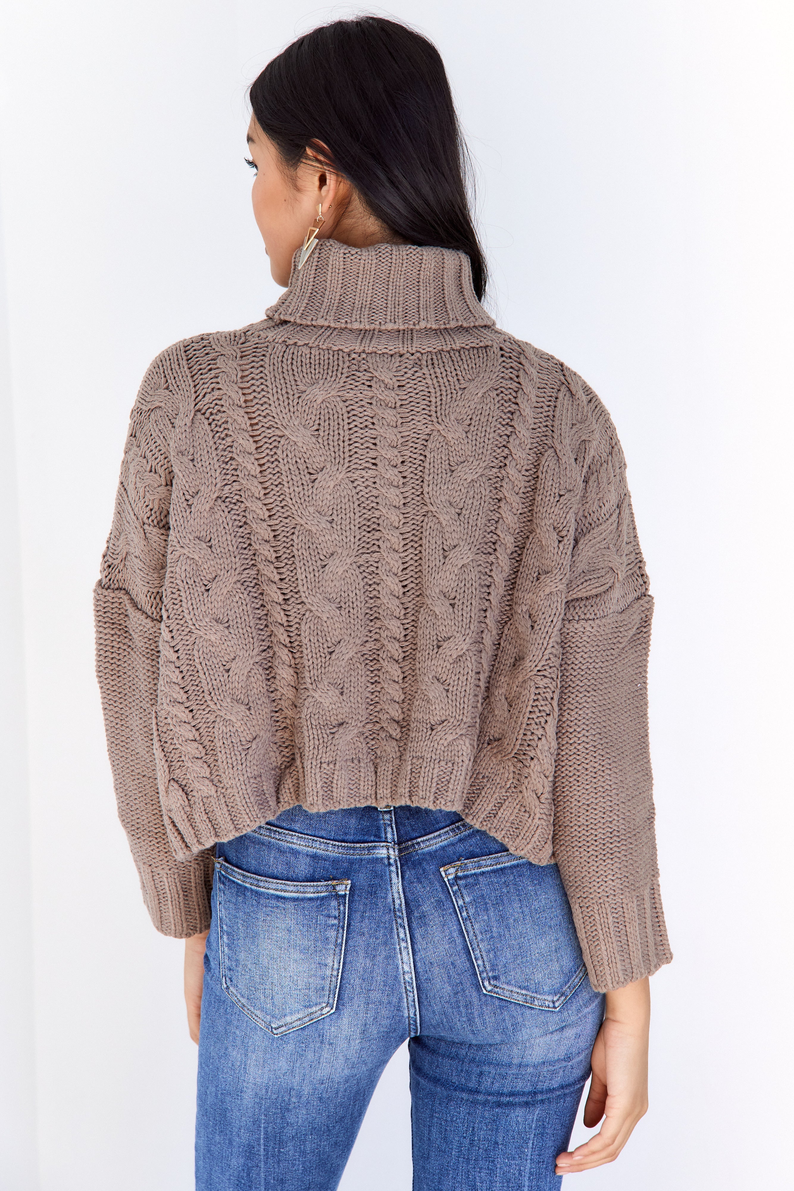 Sonora Cableknit Turtle Neck Sweater
