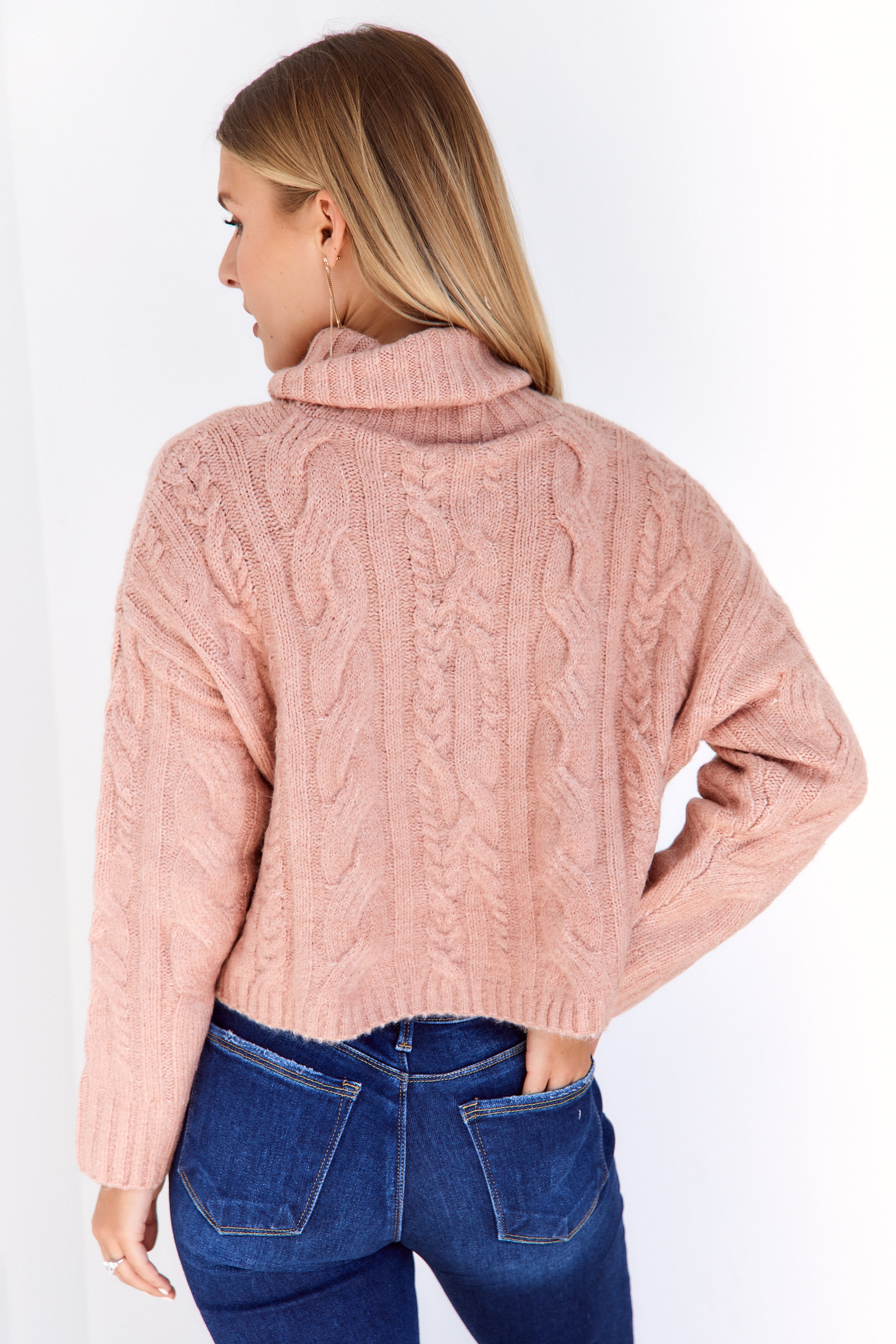 Marfa Twisted Cableknit Turtleneck Sweater