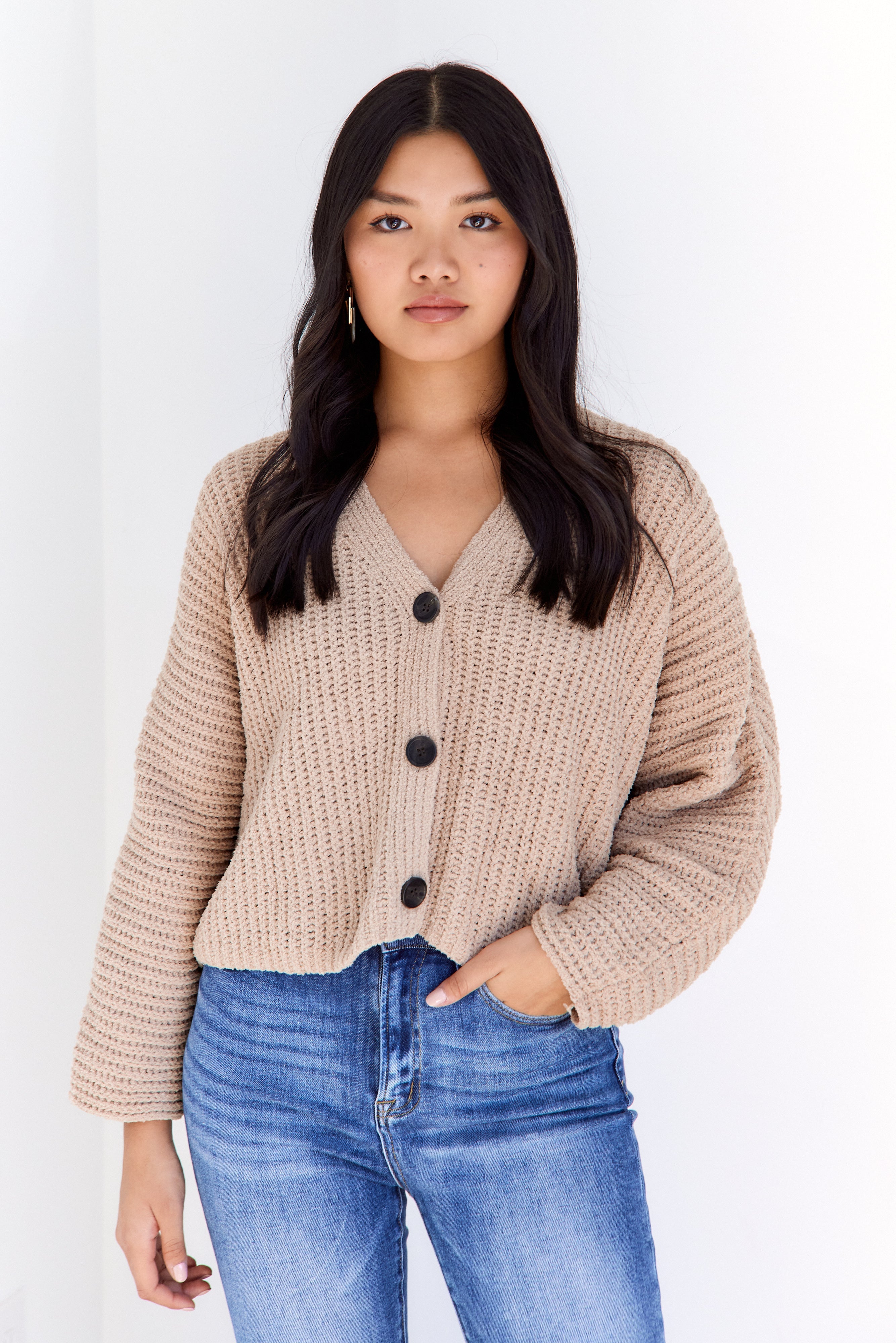 Josey Button Front Cardigan
