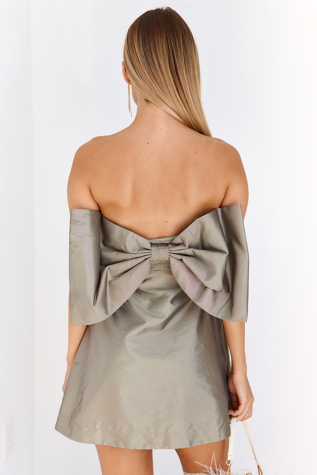 SALE - Eleanor Strapless Bow Mini Dress