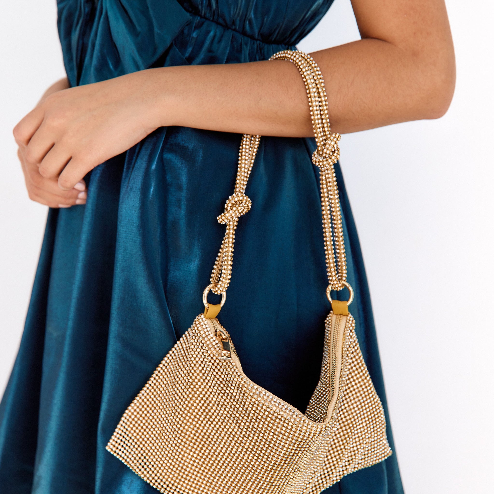 Ari Shimmer Chain Shoulder Bag