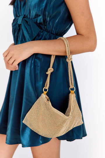 Ari Shimmer Chain Shoulder Bag