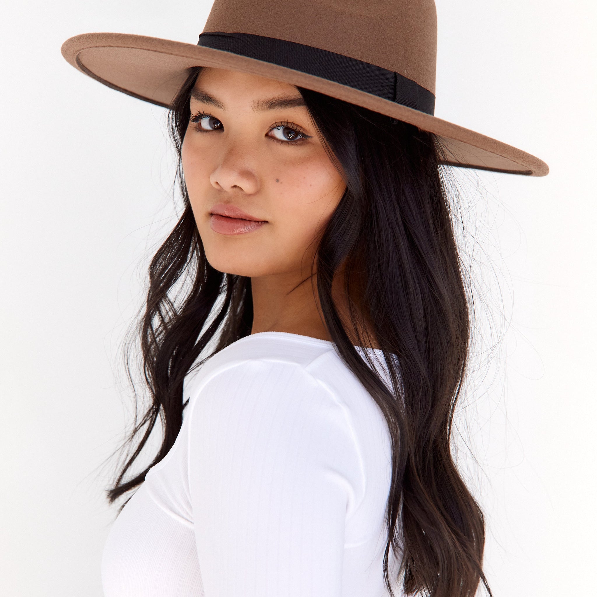 SALE - Ahna Wide Brim Felt Hat