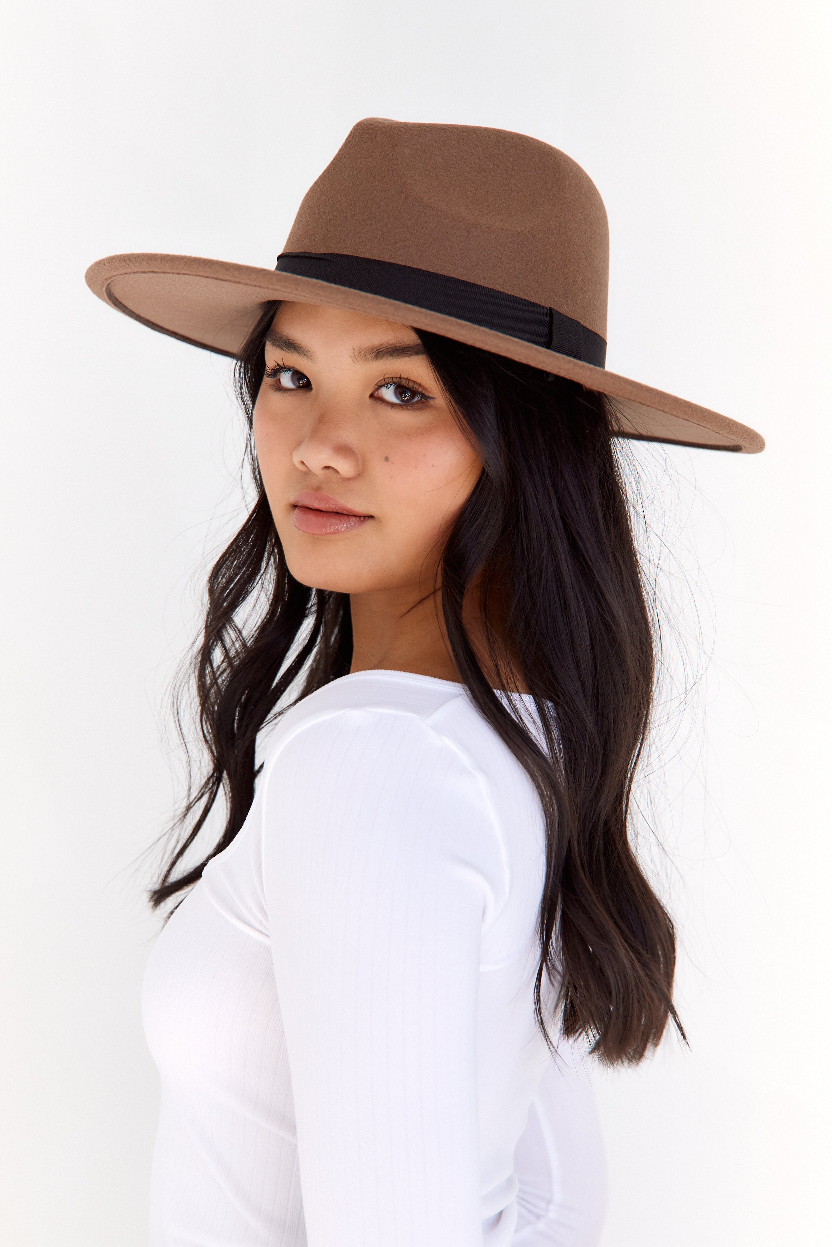 SALE - Ahna Wide Brim Felt Hat
