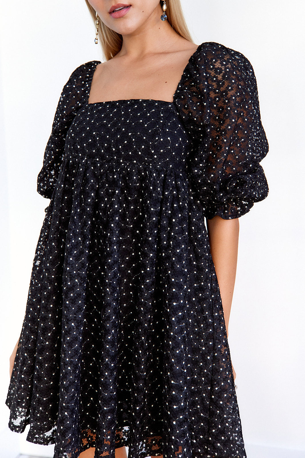 SALE - Gigi Sparkle Floral Mini Dress