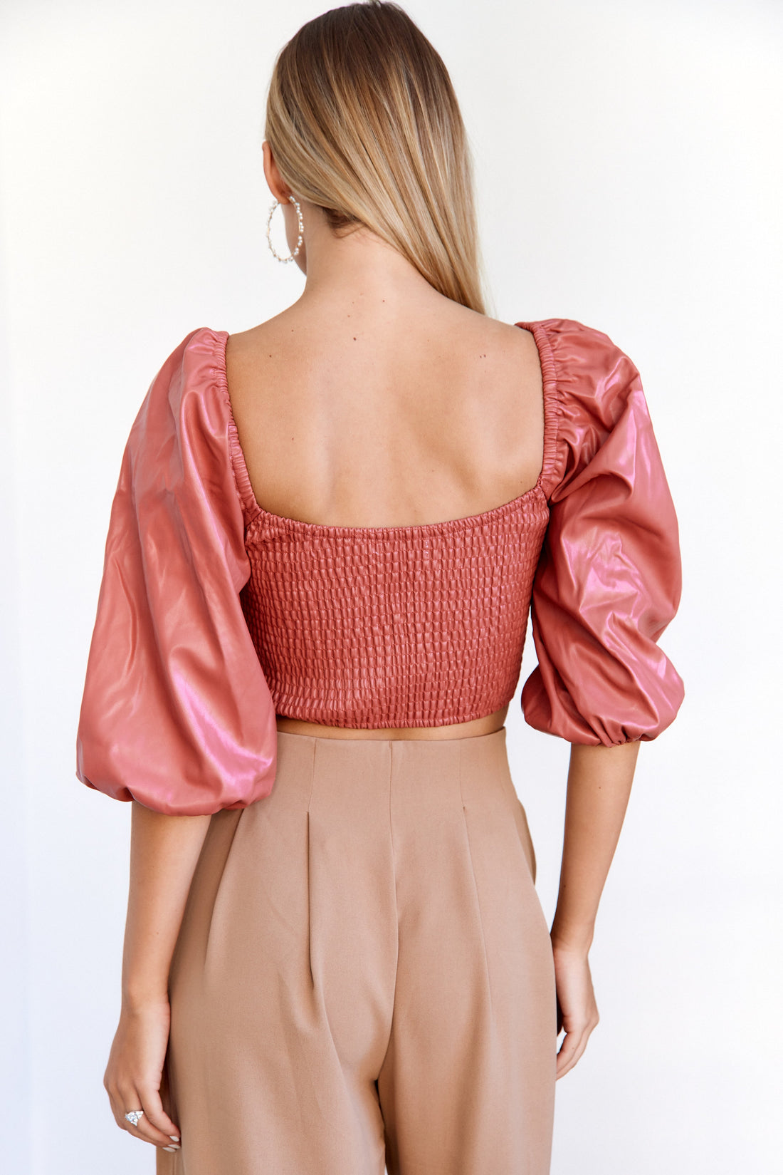 SALE- Imani Faux Leather Corset Top