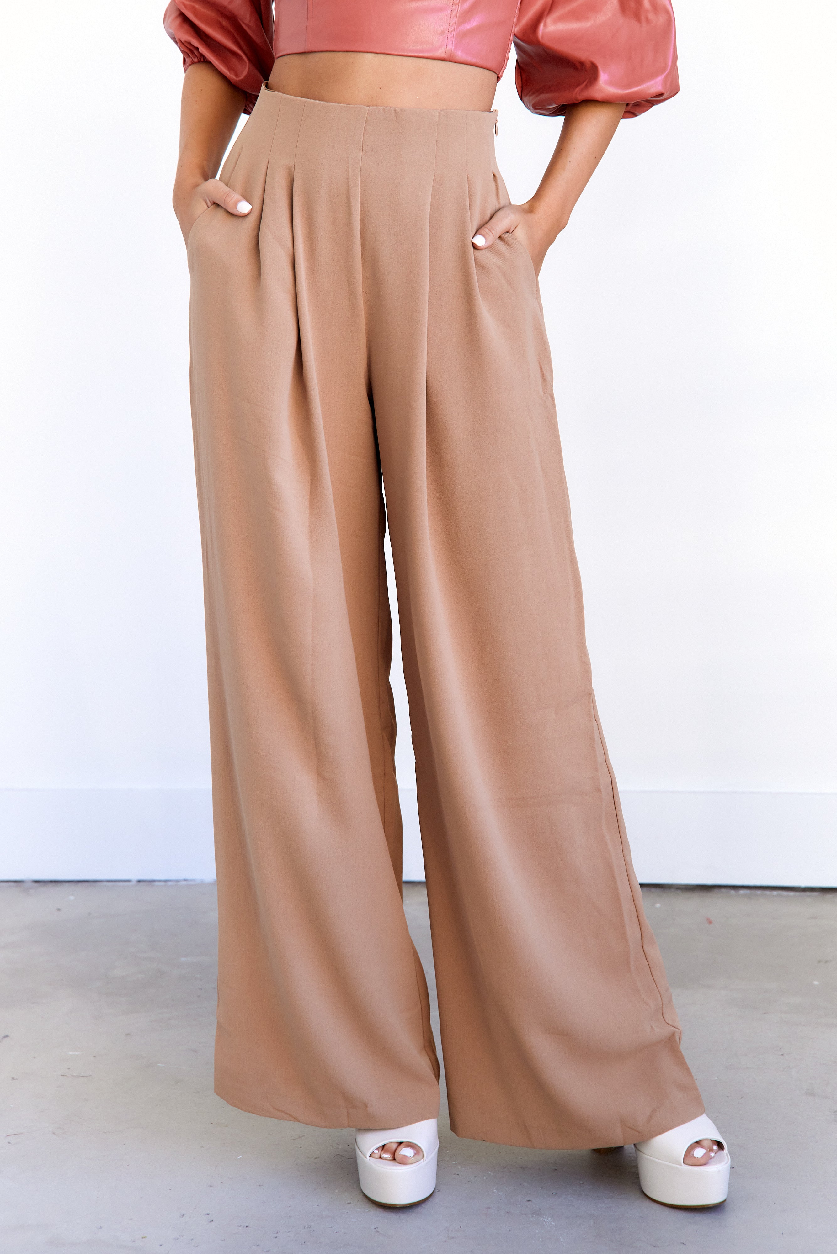 SALE - Luna High Rise Wide Leg Pants