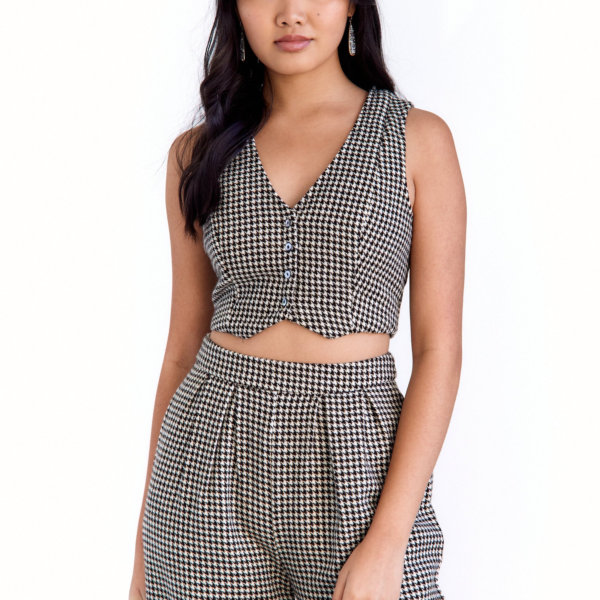 SALE - Juni Houndstooth Vest