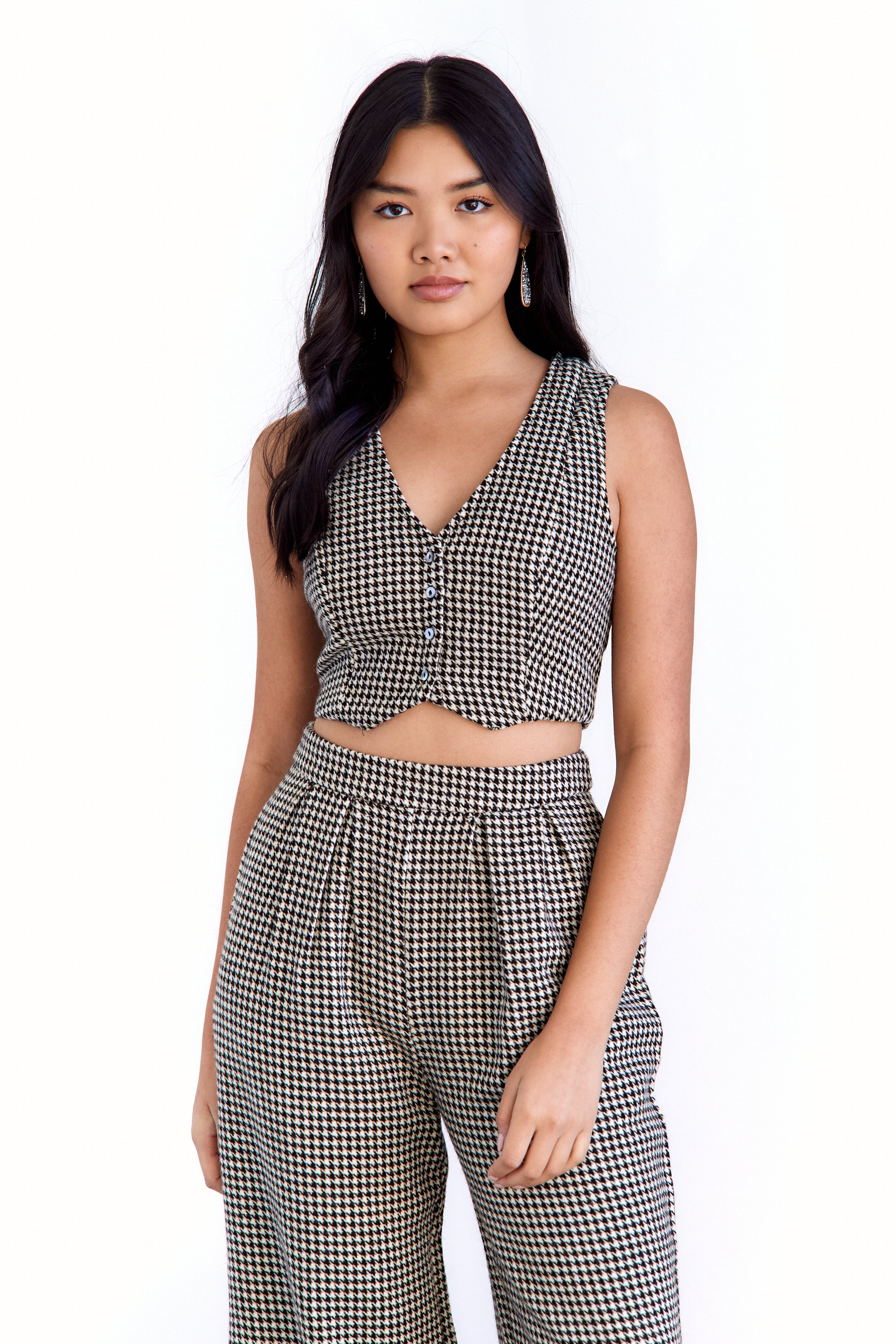 SALE - Juni Houndstooth Vest