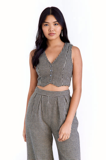 SALE - Juni Houndstooth Vest
