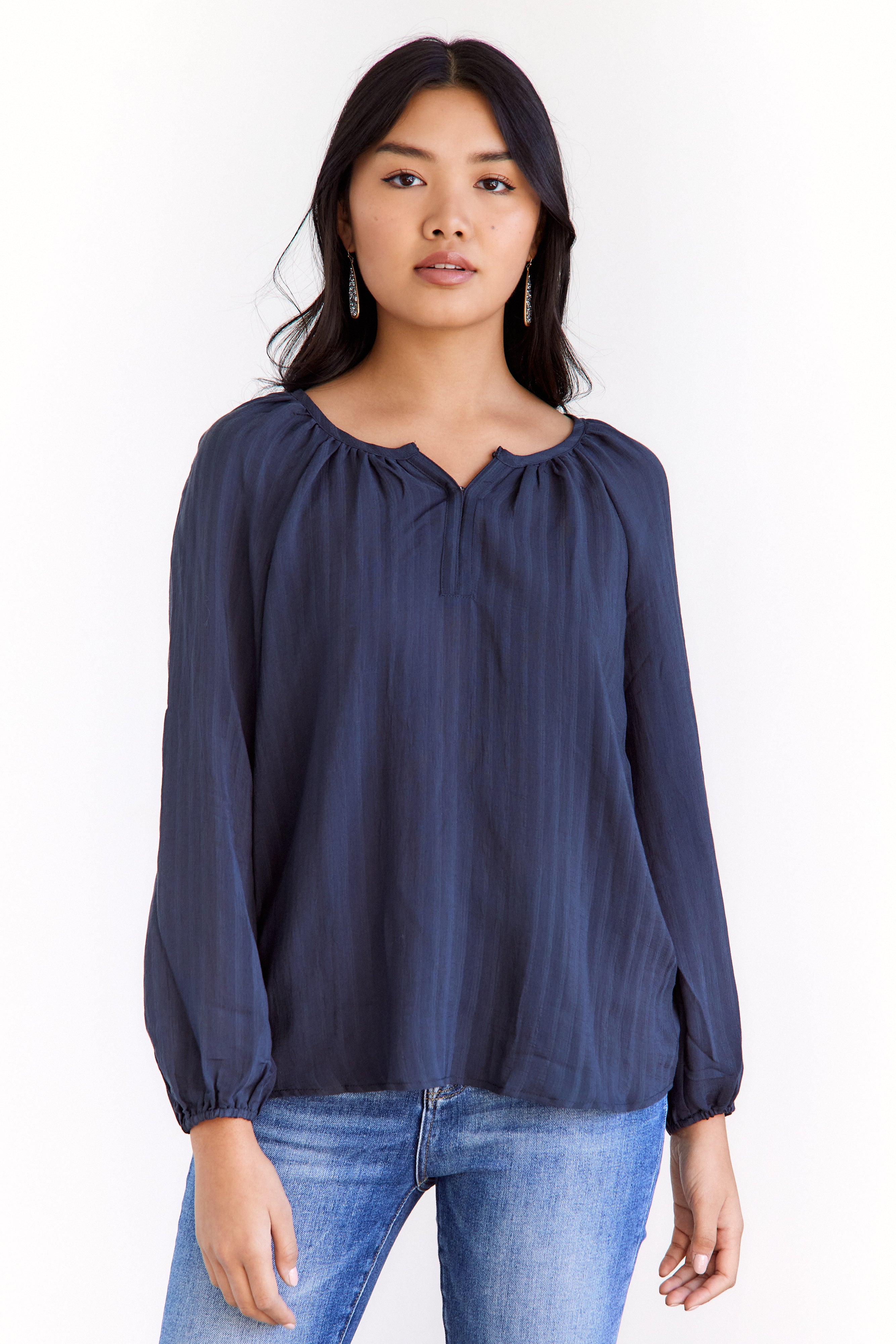 SALE- Serena Textured Stripe Blouse