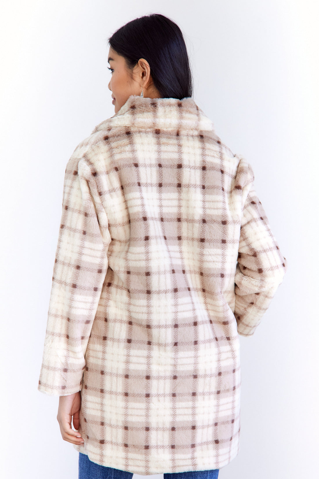 SALE - Tinsley Fuzzy Plaid Coat
