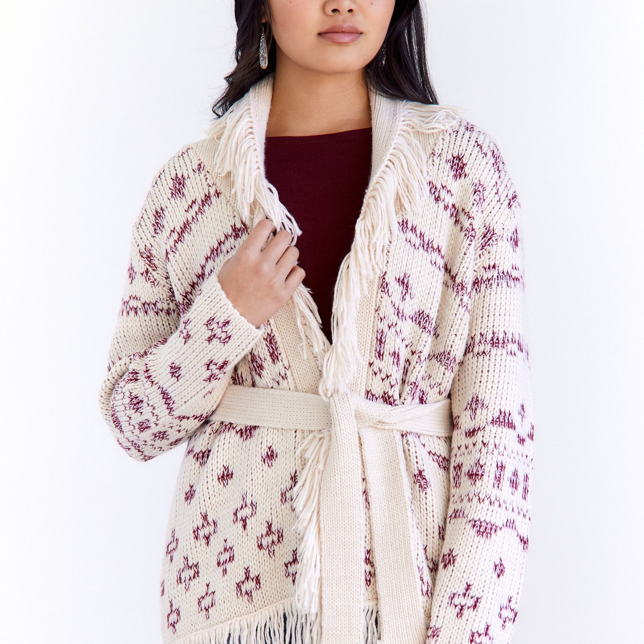 SALE - Aida Fringe Tie Cardigan