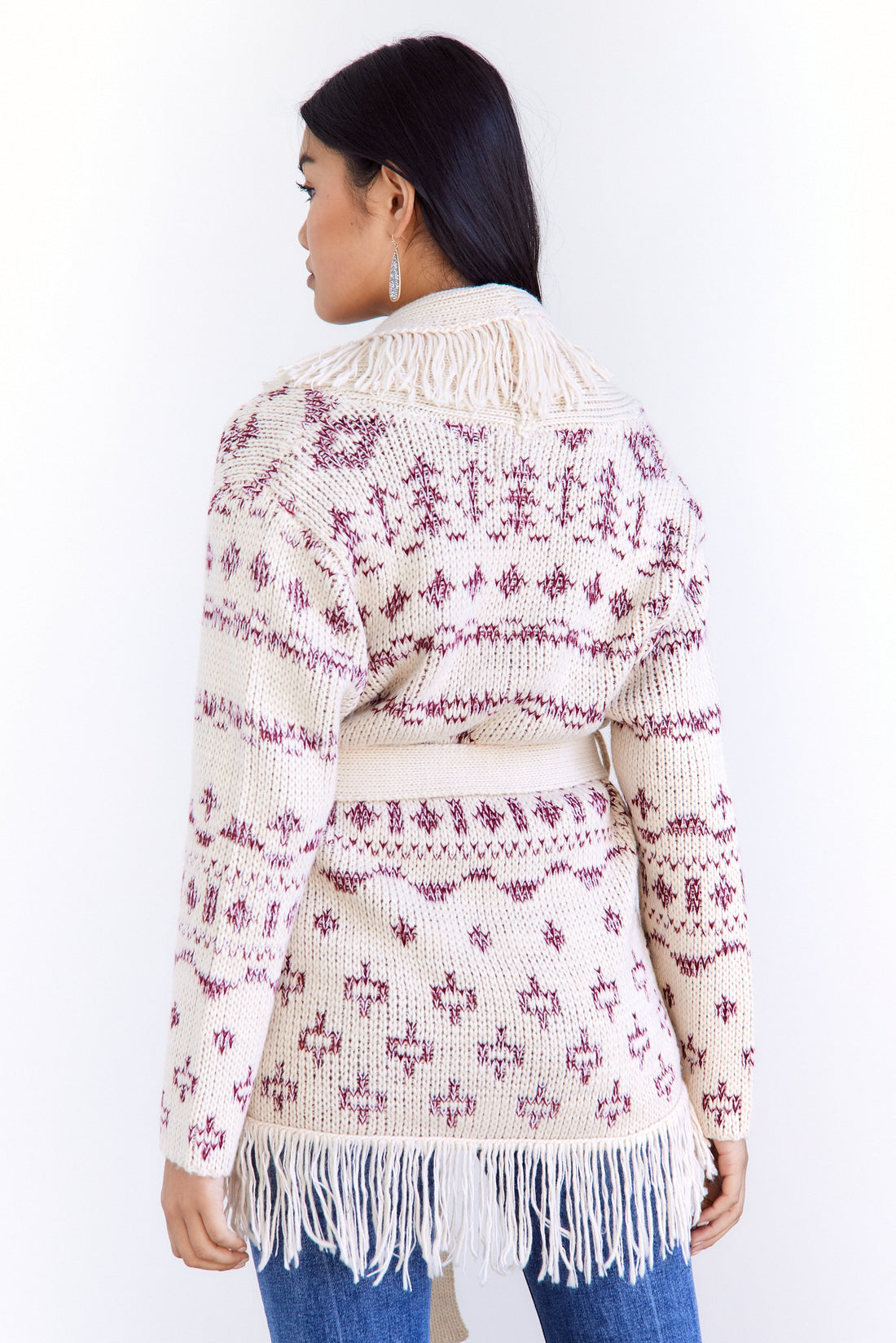 SALE - Aida Fringe Tie Cardigan