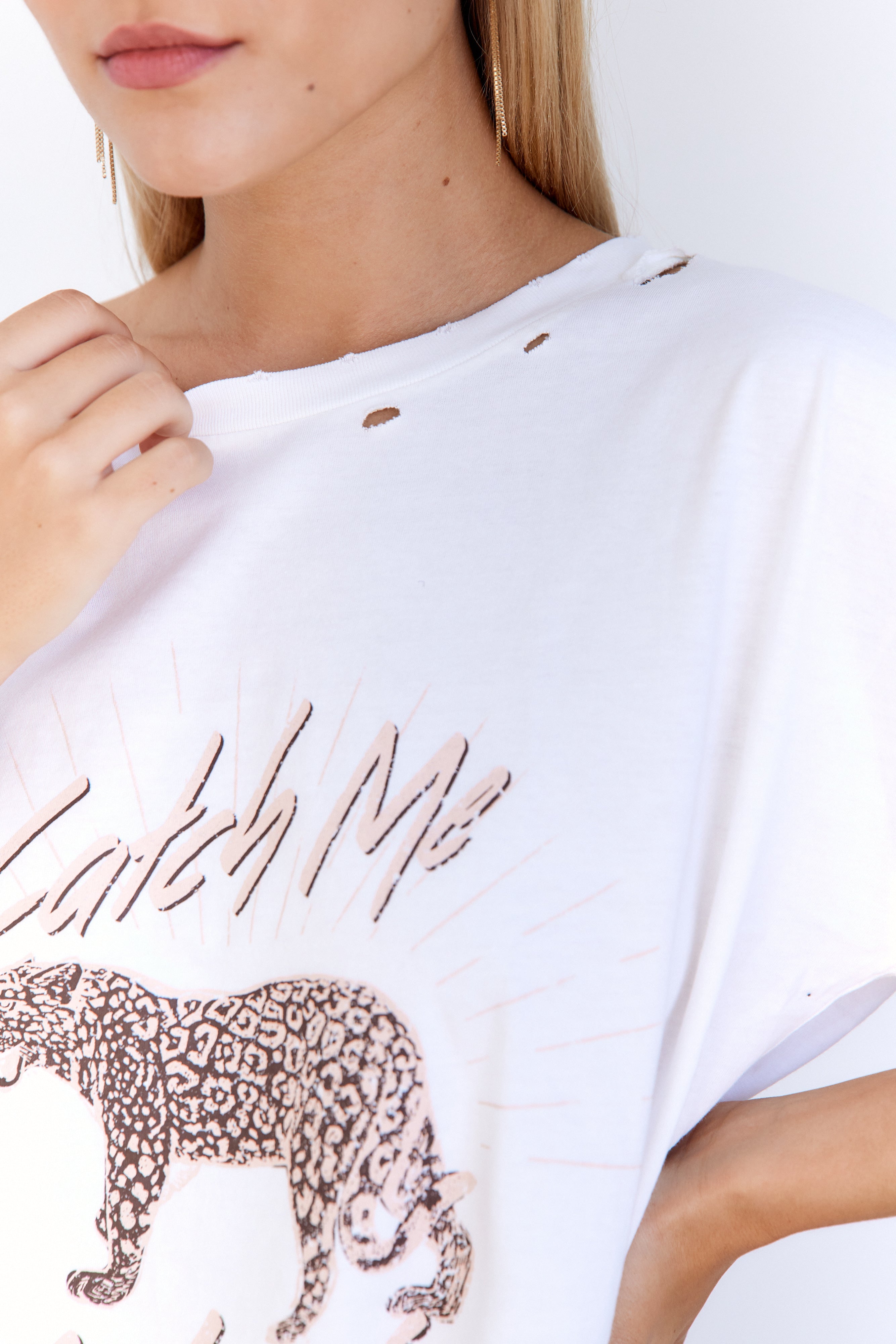 SALE- Catch Me If You Can Leopard Graphic Tee