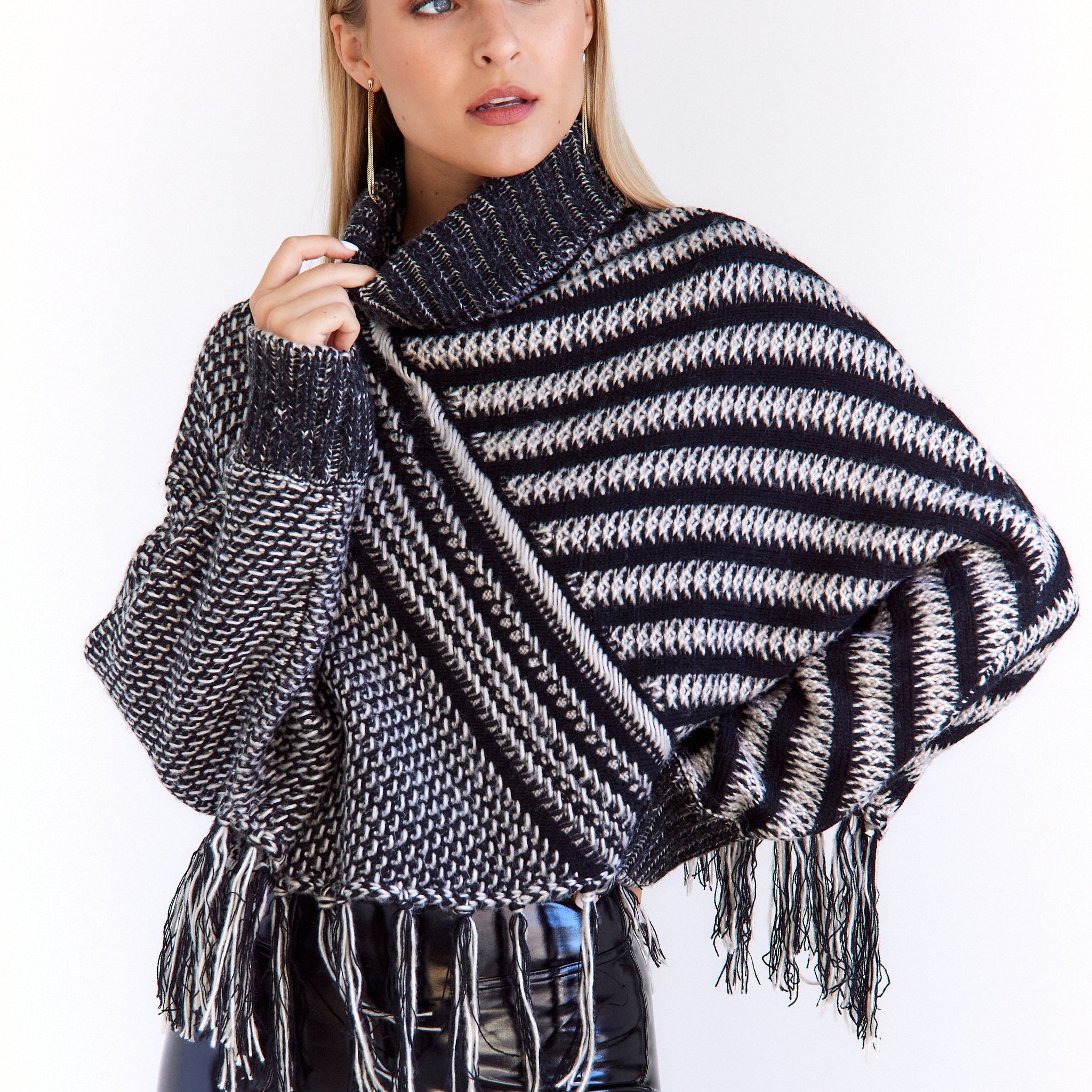 SALE - Brooklyn Turtleneck Sweater Poncho